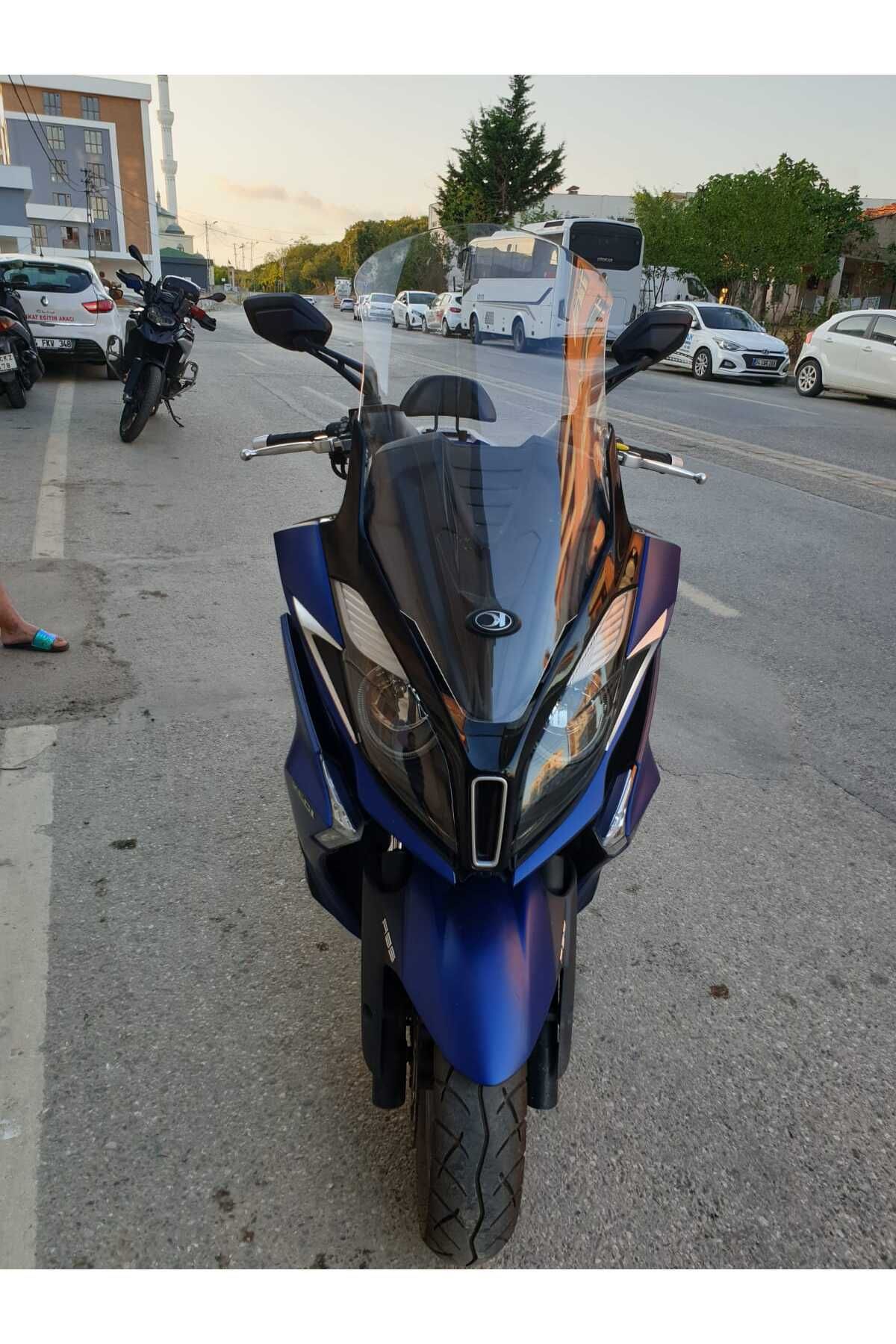 Kymco Downtown 250i Siperlik Ön Cam 2016 2025 Model 78cm Şeffaf Renkli 4mm UZUN CAM