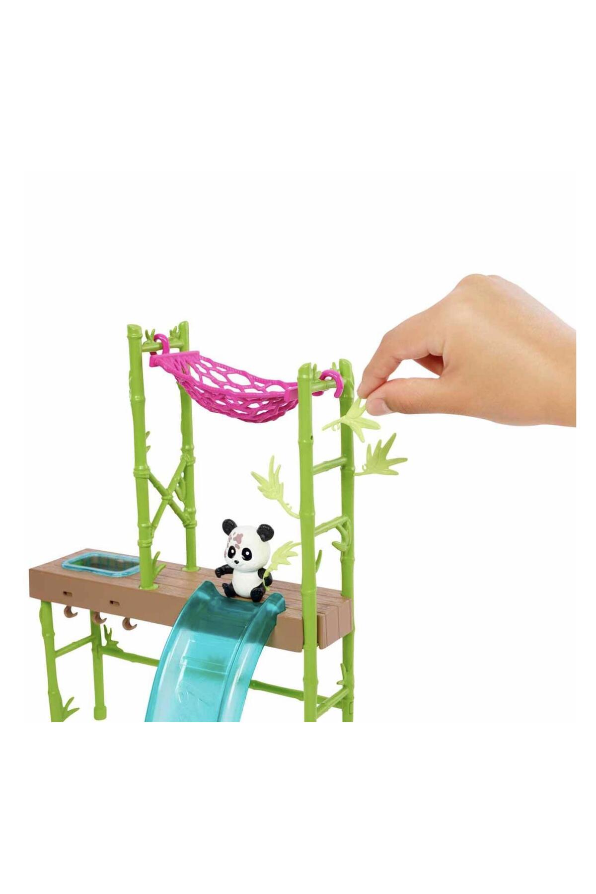 Barbie ® Panda Bakımı oyun seti ve aksesuarları, renk değişimi özelliği ve 20'den fazla parça HKT77 fotoğrafı 3 (önizleme)