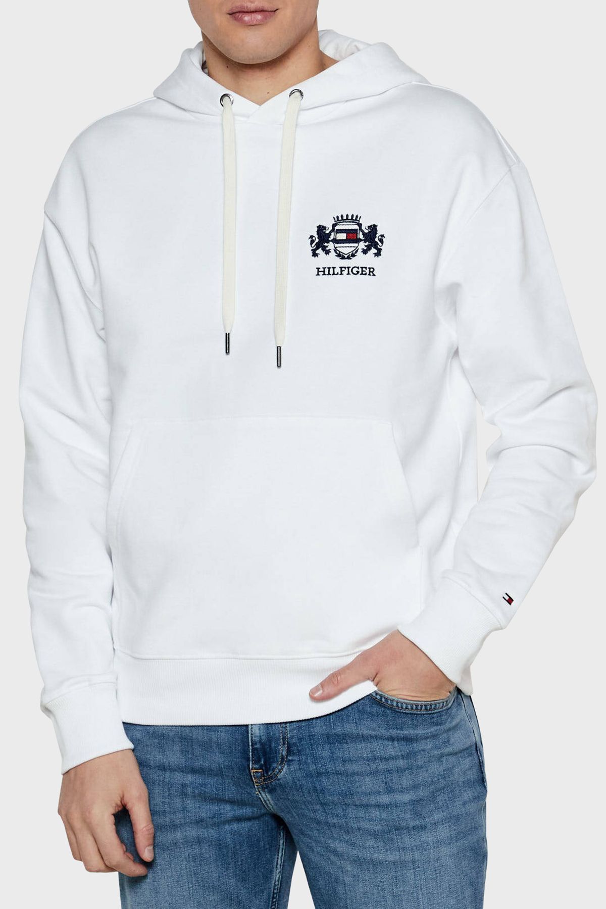 SWEAT مردانه SWEAT MW0MW37462 YBR کلاهدار 100% پنبه ای معمولی Tommy Hilfiger