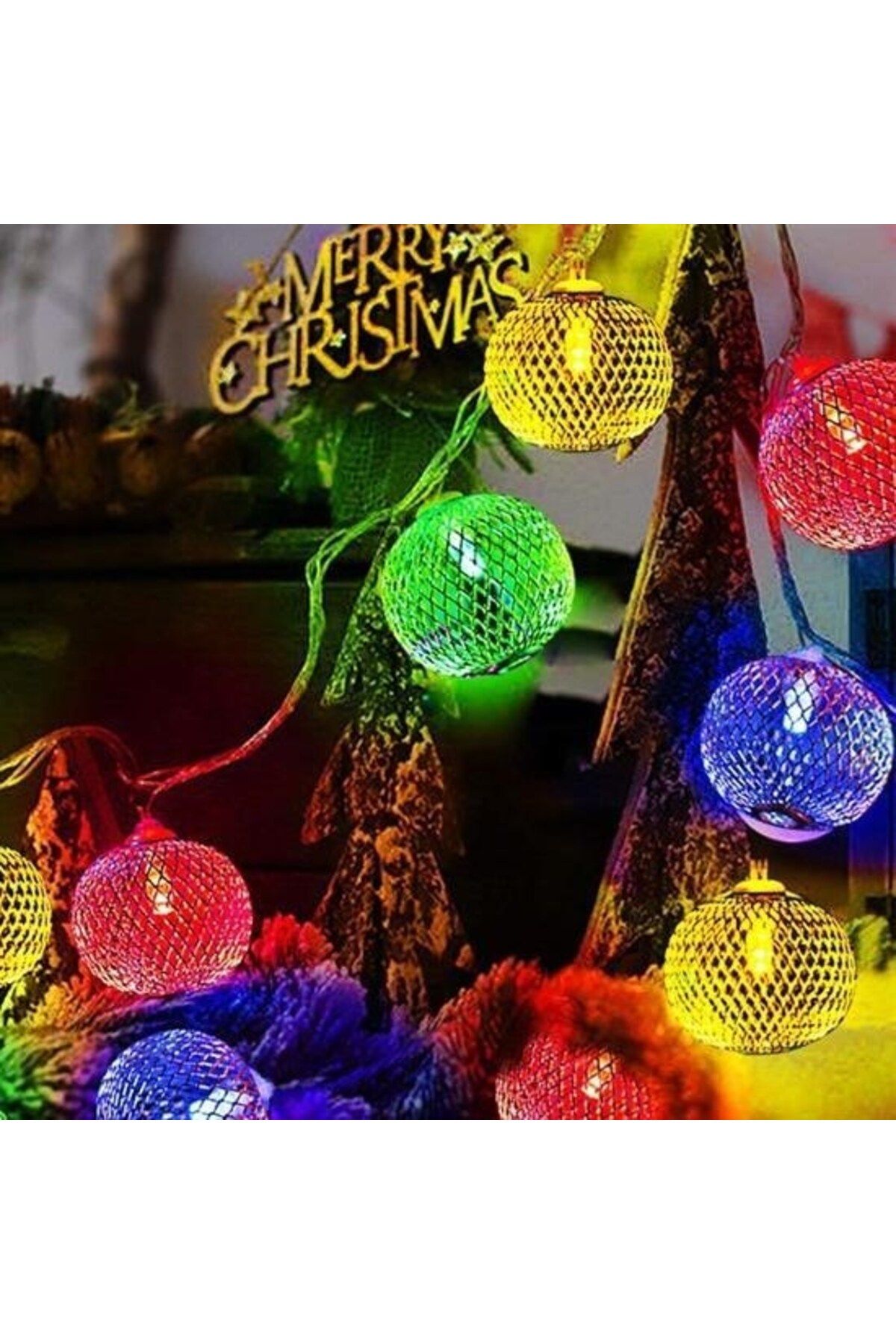 Tunastore Parti ve Özel Gün Dekorasyonu Top Led Kandil Şeklinde Aydınlatma