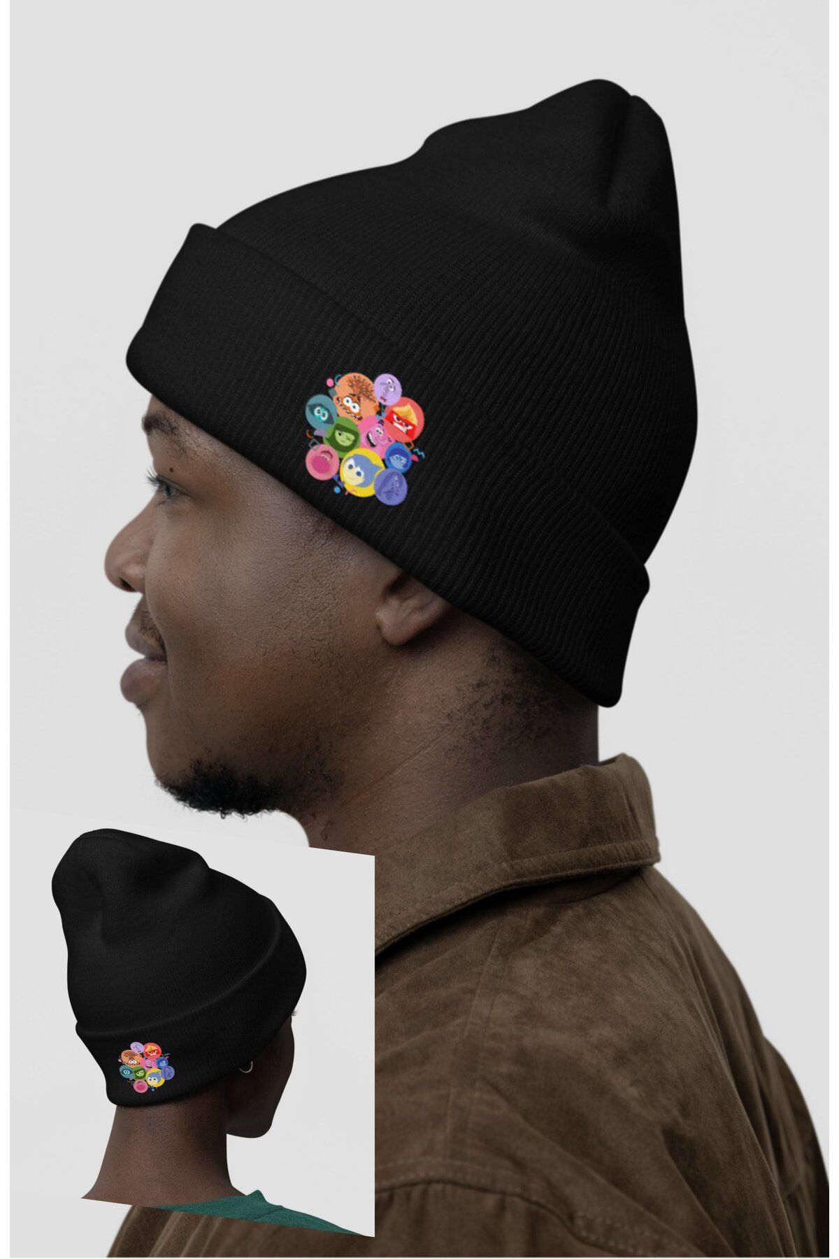 Fuddy Moda Căciulă Pliabilă Cu Imprimeu Cu Față Inversă În Aer Liber - Căciulă De Iarnă Cu Camisole Insi.de Masculin - L/XL