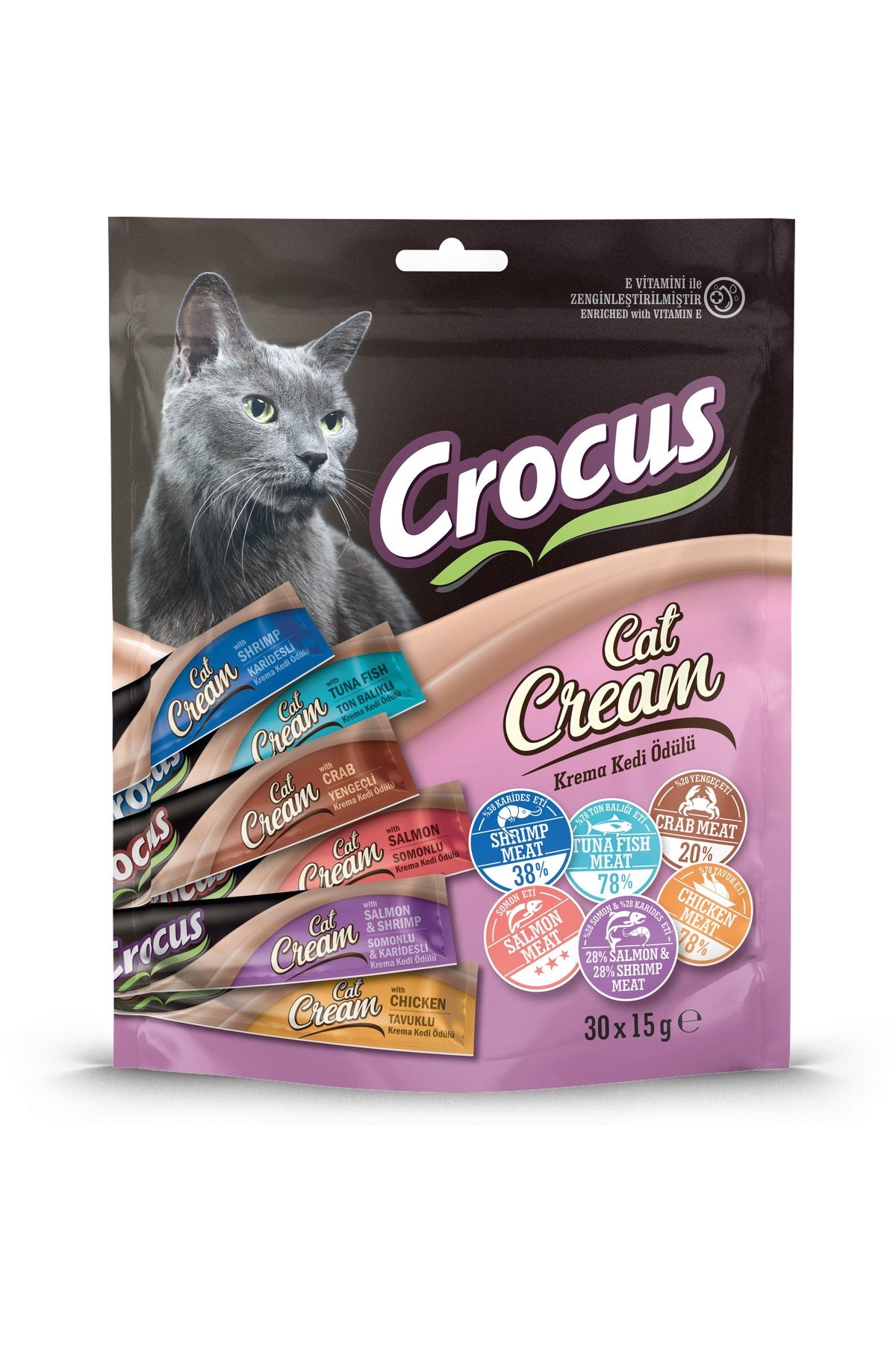 Crocus Multıpack 6 Çeşit Krema Kedi Ödülü 30x15gr 462122