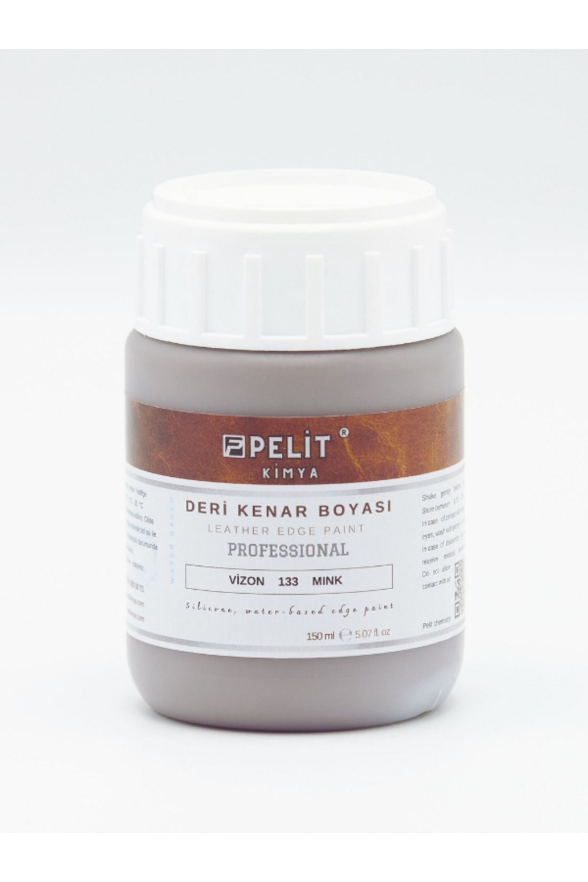 Pelitkimya Vizon Deri Kenar Boyası 150 ml Leather Edge Paint Mınk