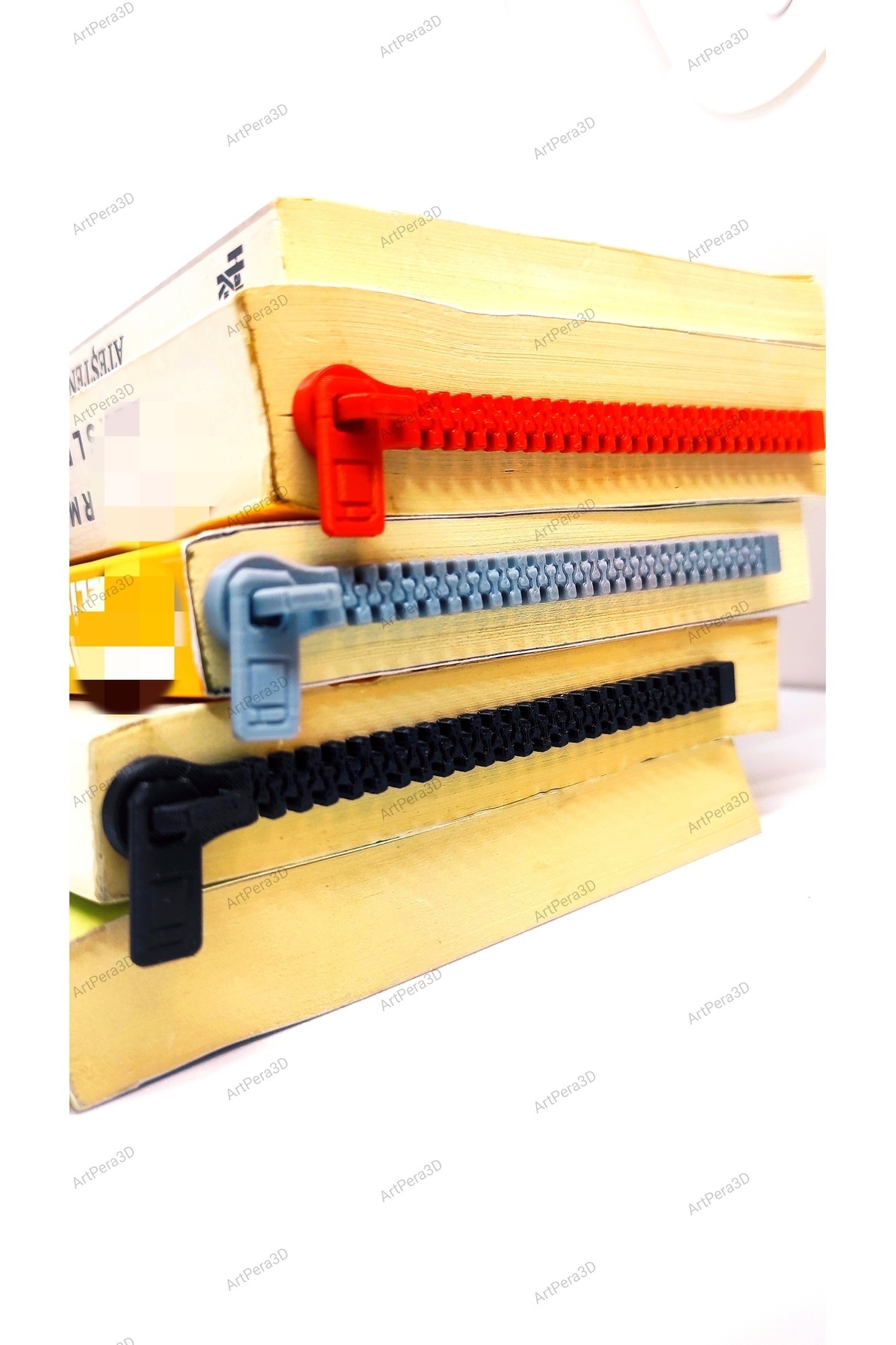 Home Kitap Ayracı Fermuar Desenli 2'li Paket