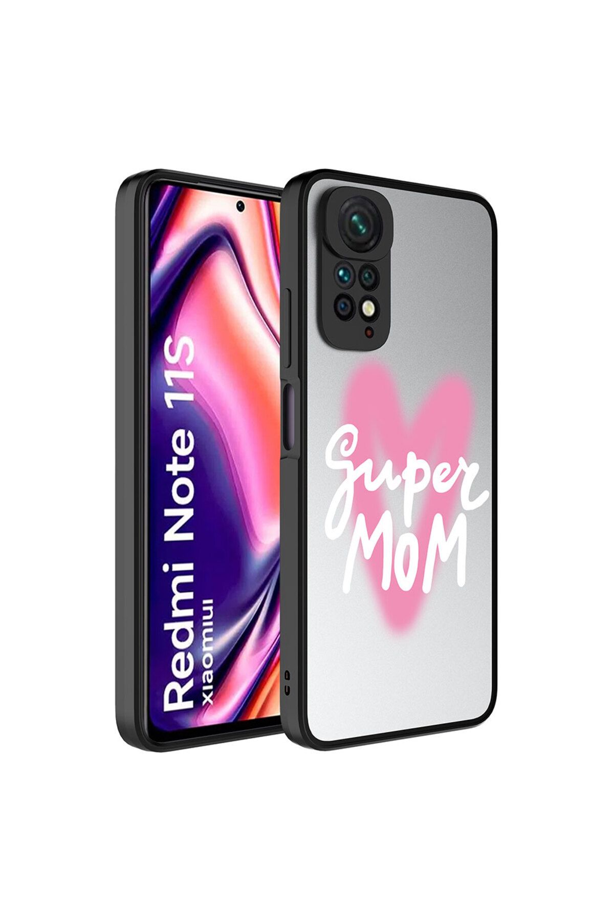 UnDePlus Xiaomi Redmi Note 11S Global Kılıf Aynalı Desenli Kamera Korumalı Parlak Mirror Kapak uyumlu