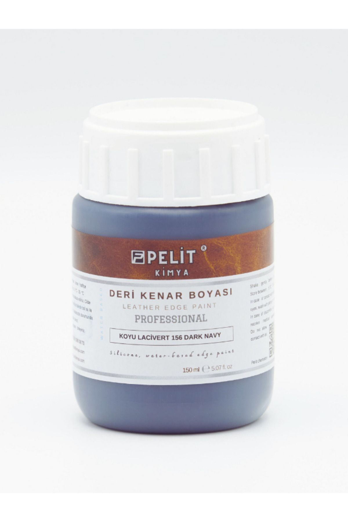 Pelitkimya Koyu Lacivert Deri Kenar Boyası 150 ml Leather Edge Paint Dark Navy