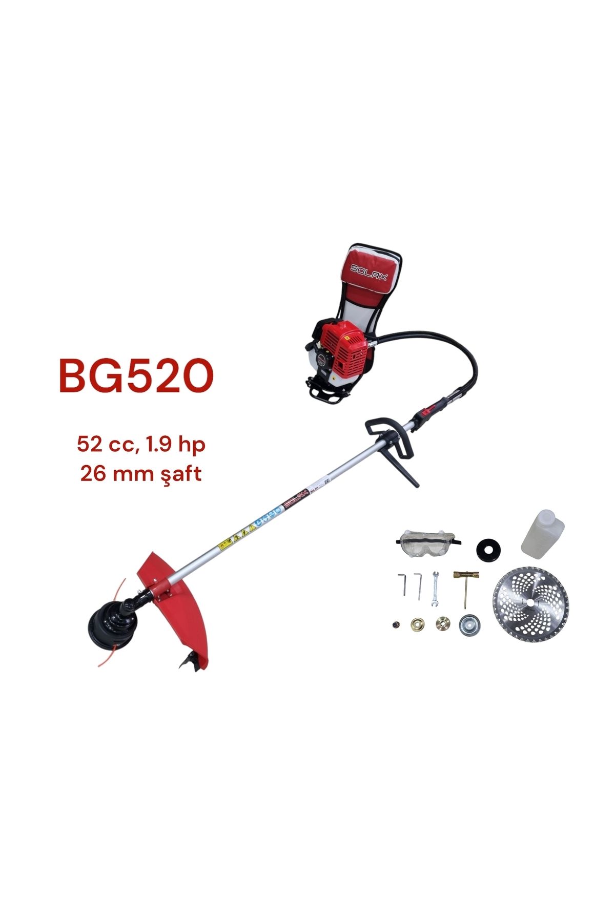 Solax BG520 Motorlu Sırt Tırpan 52cc 1.9hp