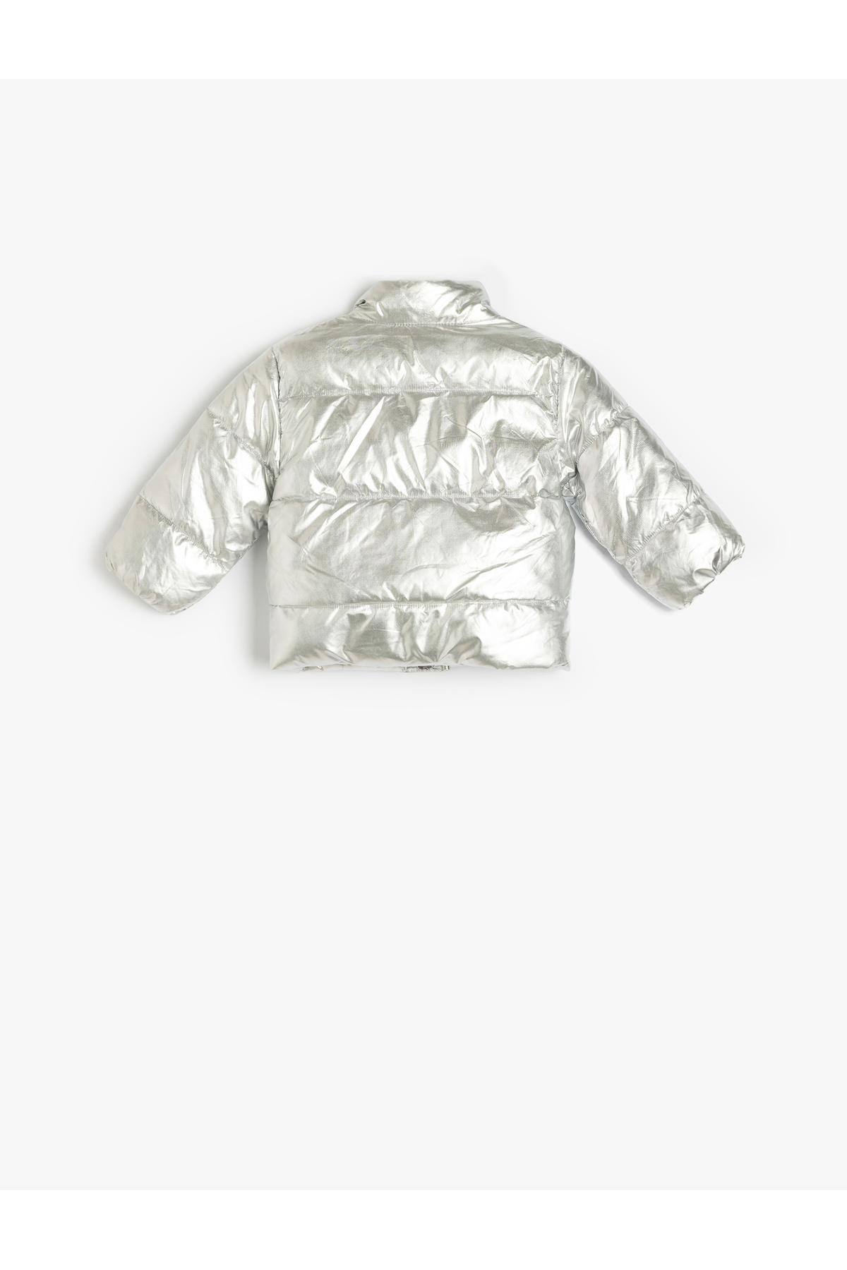 Koton Uzun Kollu Cep Detaylı Dik Yaka Parlak Şişme Mont fotoğrafı 2 (önizleme)