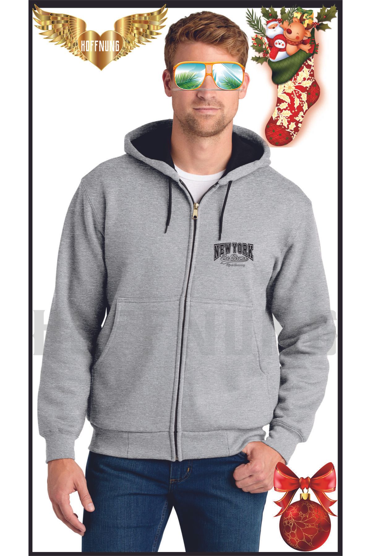HOFFNUNG ZIP Oversize NEW YORK THE BRONX Hırka