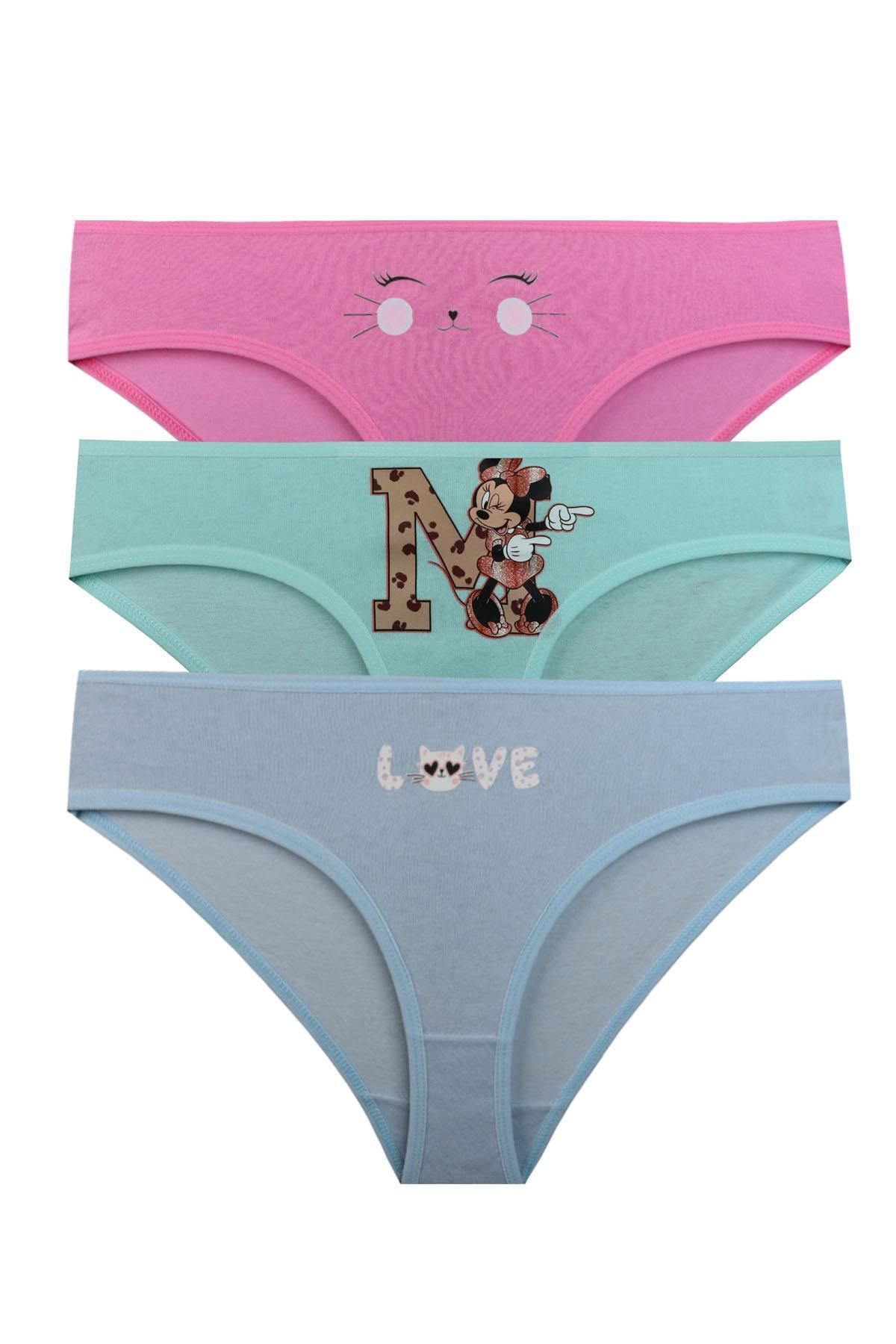 Sensu-Girl's Cotton Panties Set of 6 - Kids2700 2