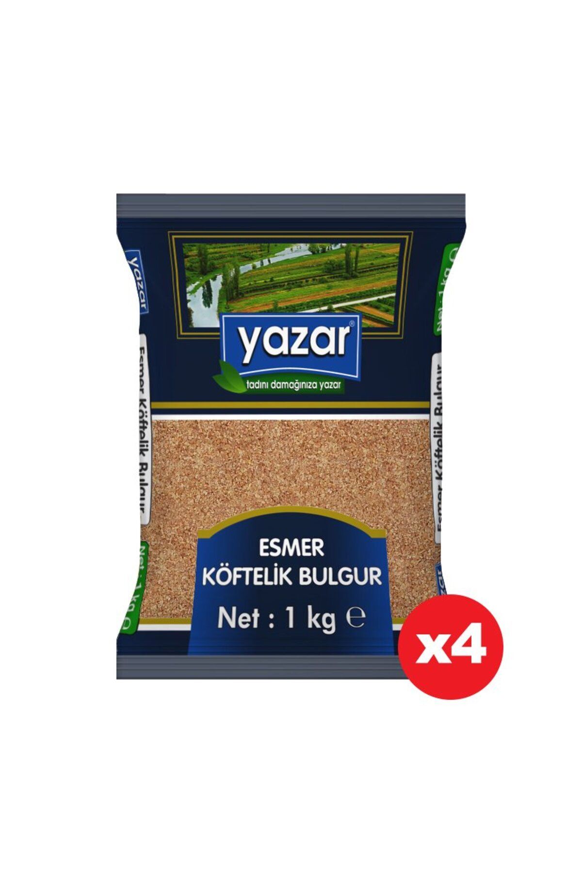 YAZAR Esmer Köftelik Bulgur 1 Kg. x 4 Adet