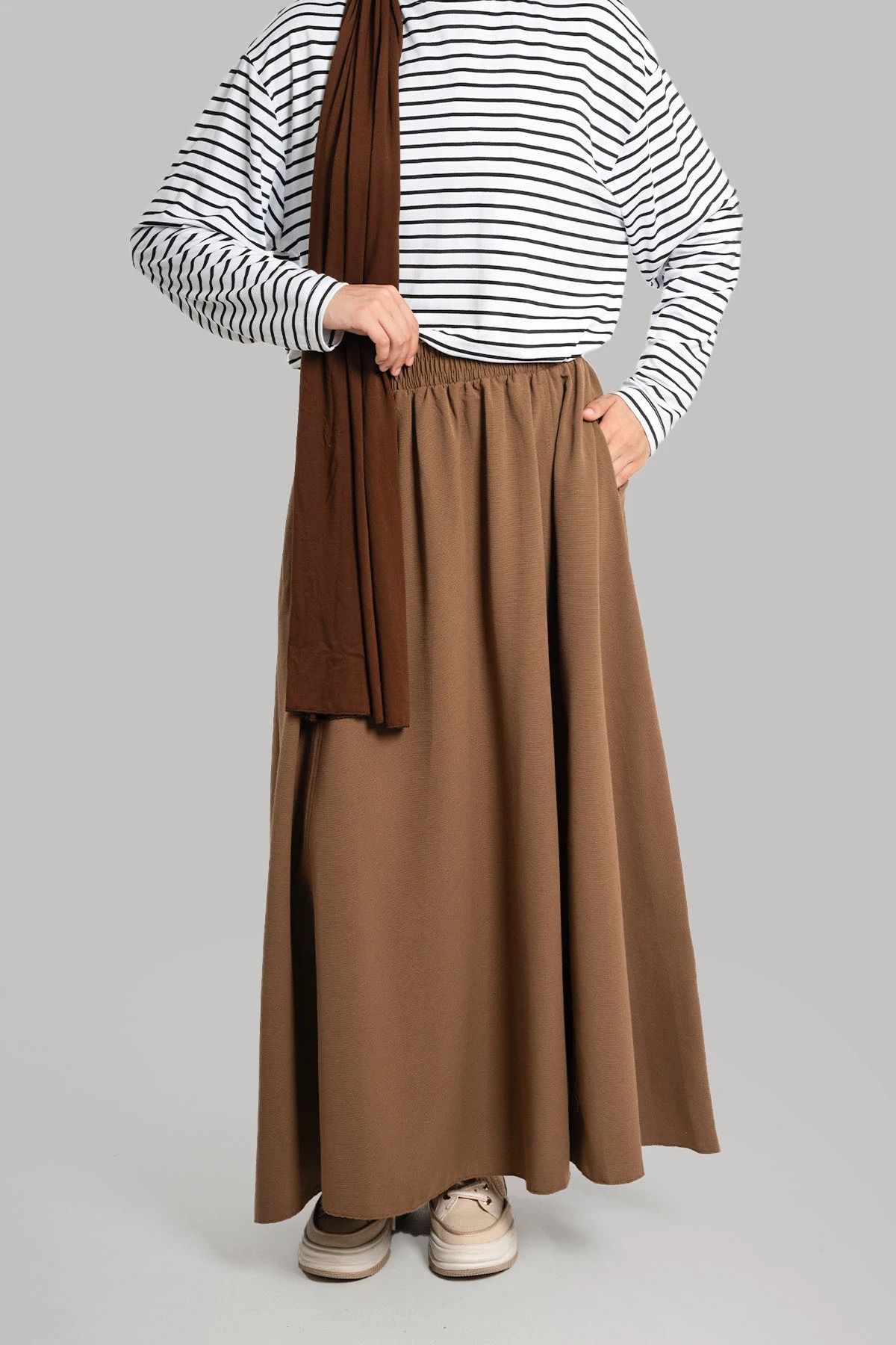 Lemaye-Brown Linen Skirt 2