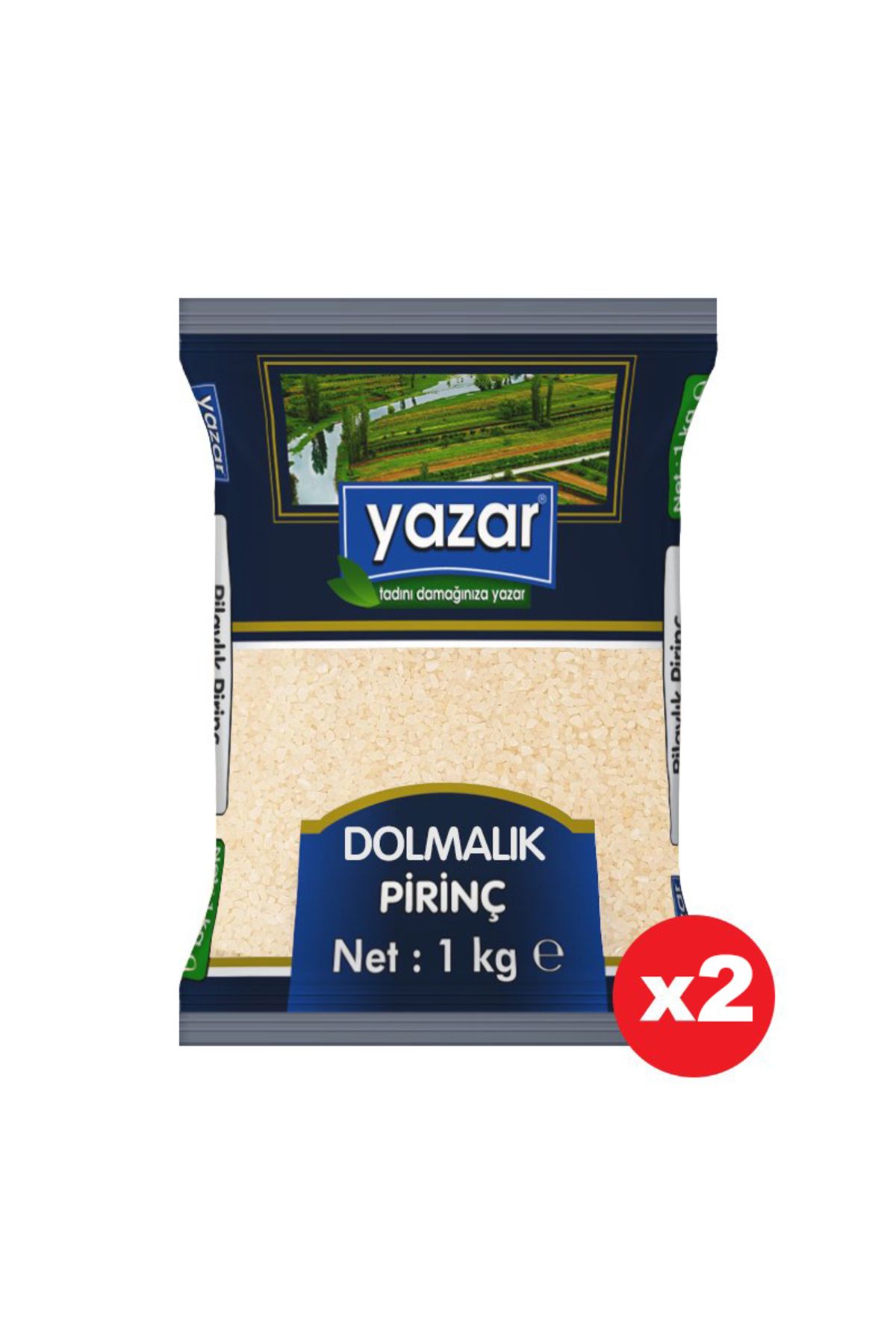 YAZAR Dolmalık Kırık Pirinç 1 Kg X2 Paket