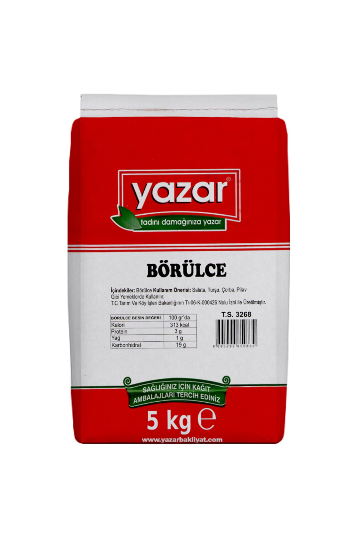 YAZAR Kuru Börülce Fasulye 5 Kg