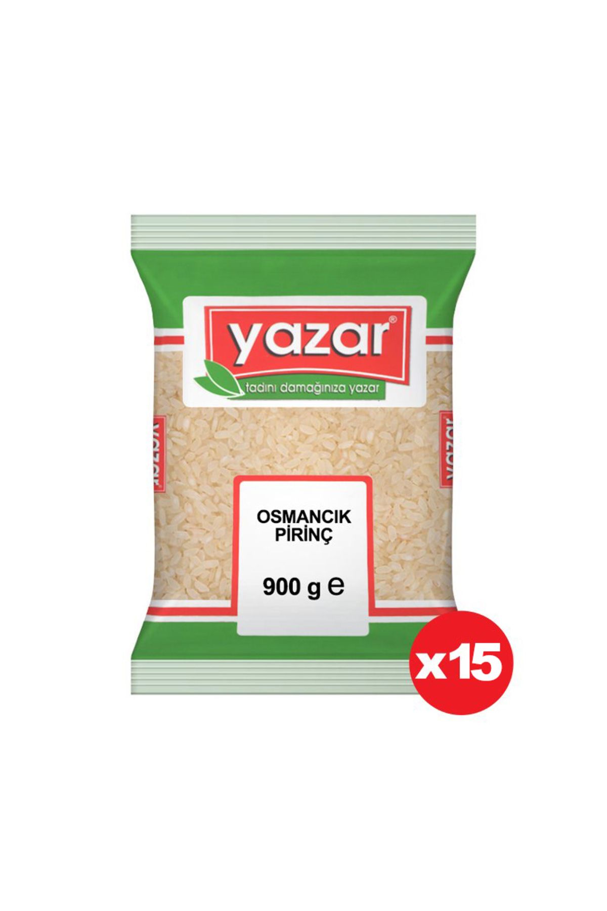 YAZAR Osmancık Pirinç 900 Gr. x 15 Adet