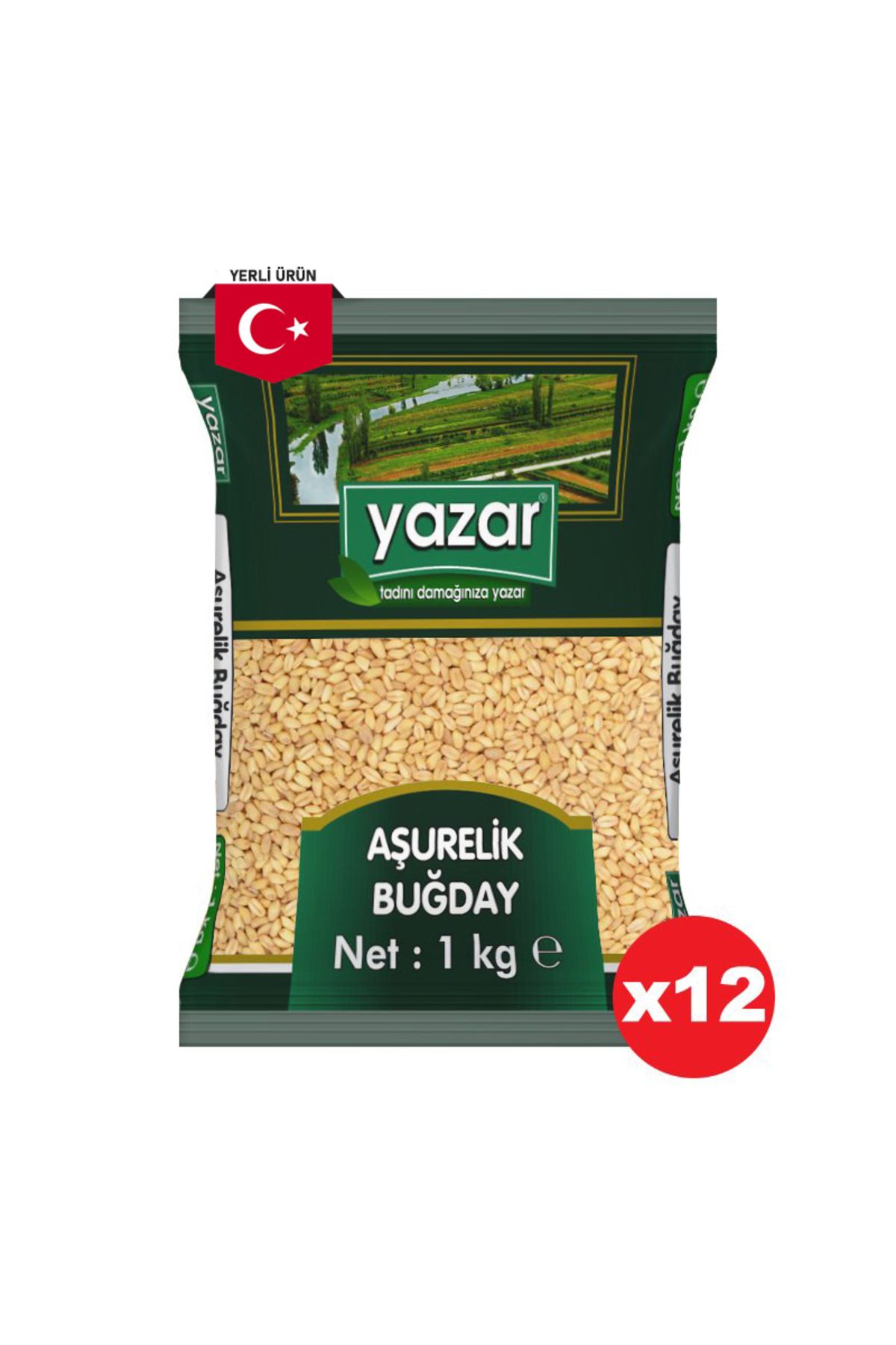 YAZAR Aşurelik Buğday 1 Kg. x 12 Paket