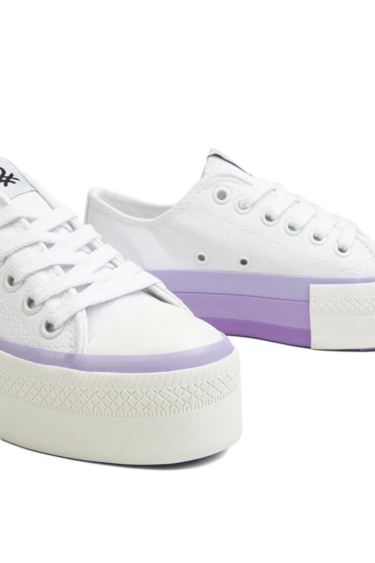 Benetton-Thestrex Bn-30937 Women's Sneaker - White Lilac, Gextr 657515 Model Sneakers 4