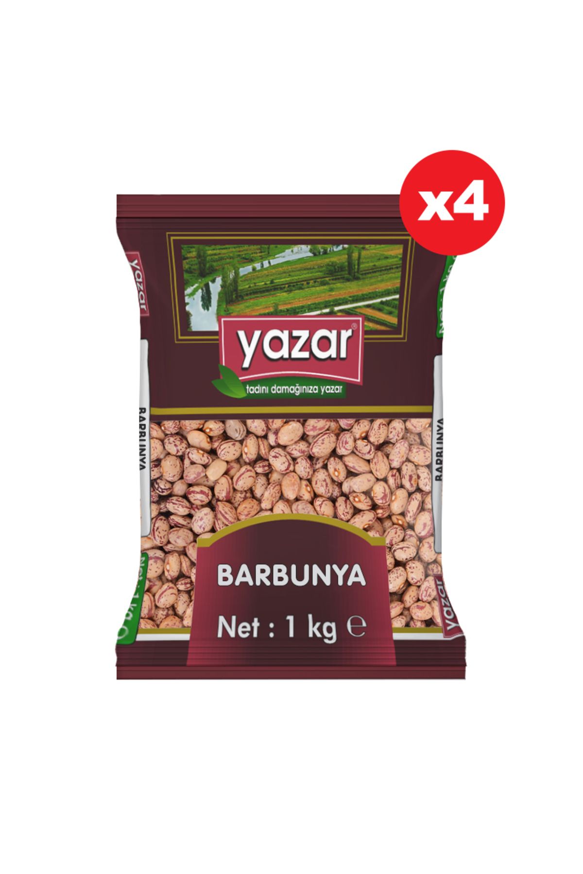 YAZAR Barbunya 1 Kg. x 4 Paket