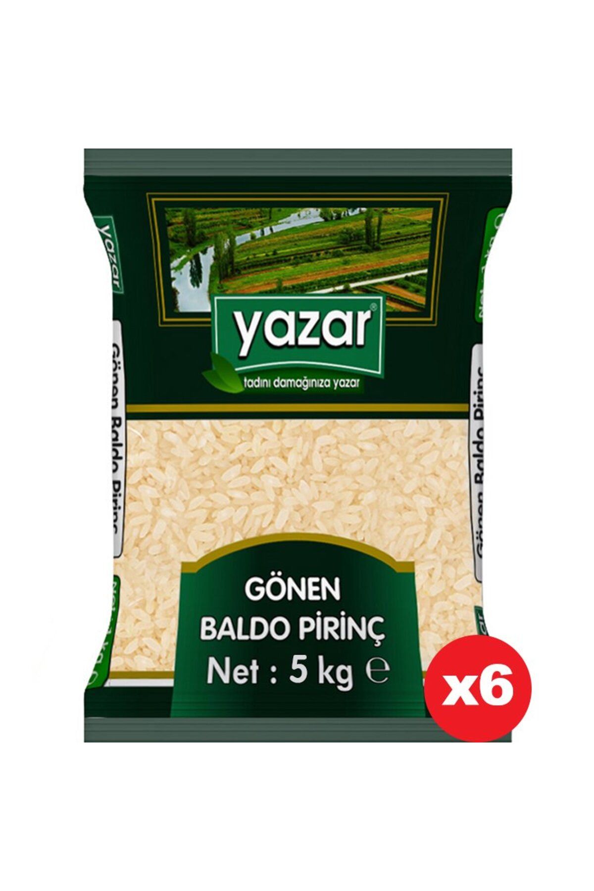 YAZAR Gönen Baldo Pirinç 5 Kg x 6 Paket