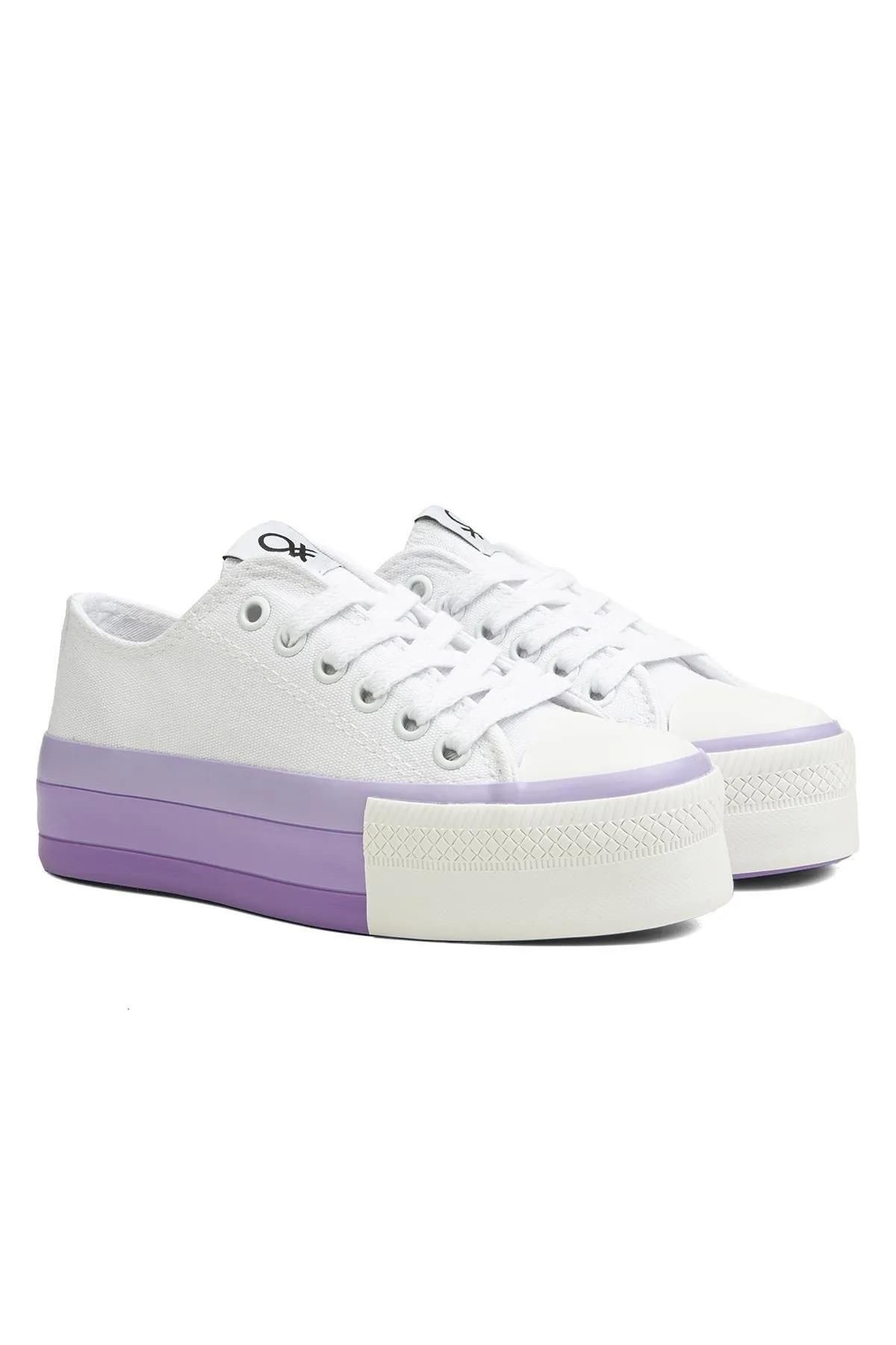 Benetton-Thestrex Bn-30937 Women's Sneaker - White Lilac, Gextr 657515 Model Sneakers 2