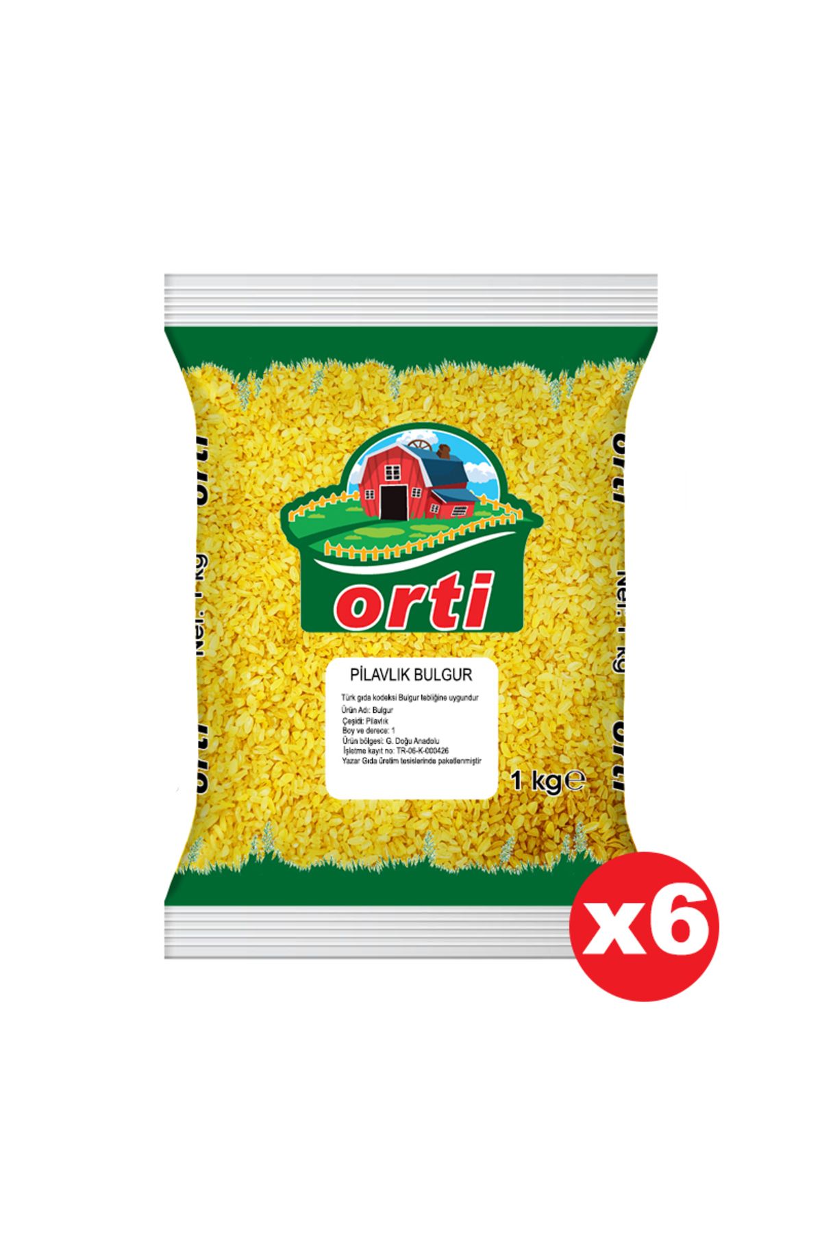 orti Pilavlık Bulgur 1 Kg. x 6 Adet