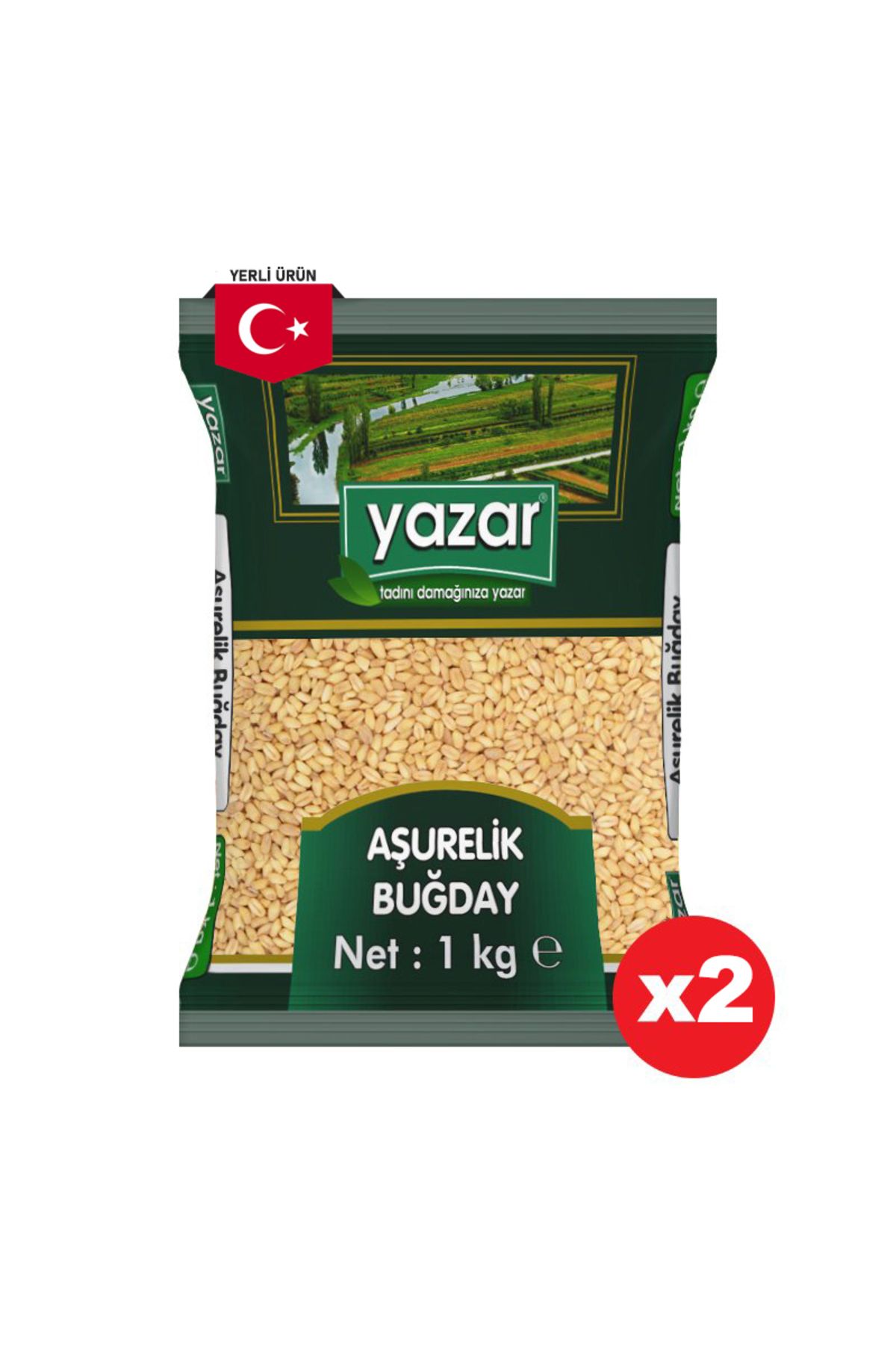 YAZAR Aşurelik Buğday 1 Kg. x 2 Paket