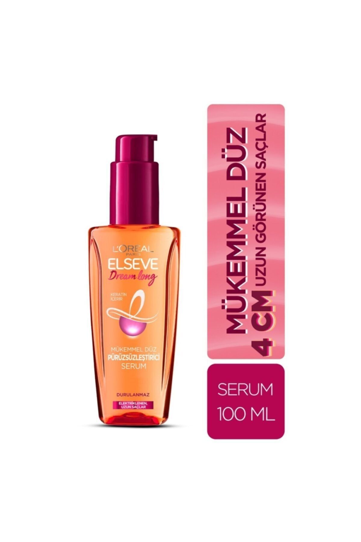 ELSEVE Dream Long Mükemmel Düz Pürüzsüzleştirici Mucizevi Saç Serumu Yağ 100ml — 3556