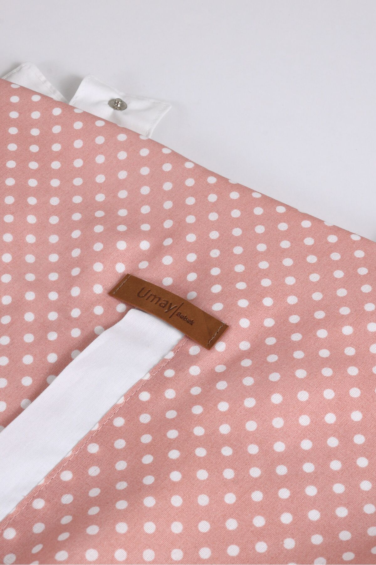 Umaybebek Puset Örtüsü Puset Minderi 2 Parça - Bel Destekli - Pudra Puantiyeli fotoğrafı 4 (önizleme)