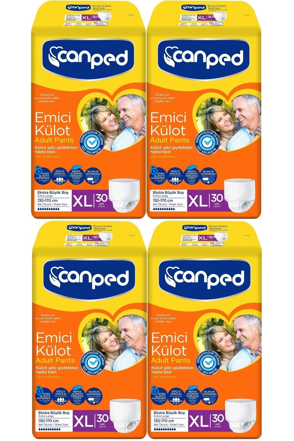 Canped Emici Külot Hasta Bezi Dev Eko Pk 120 Adet Extra Large (4PK*30)