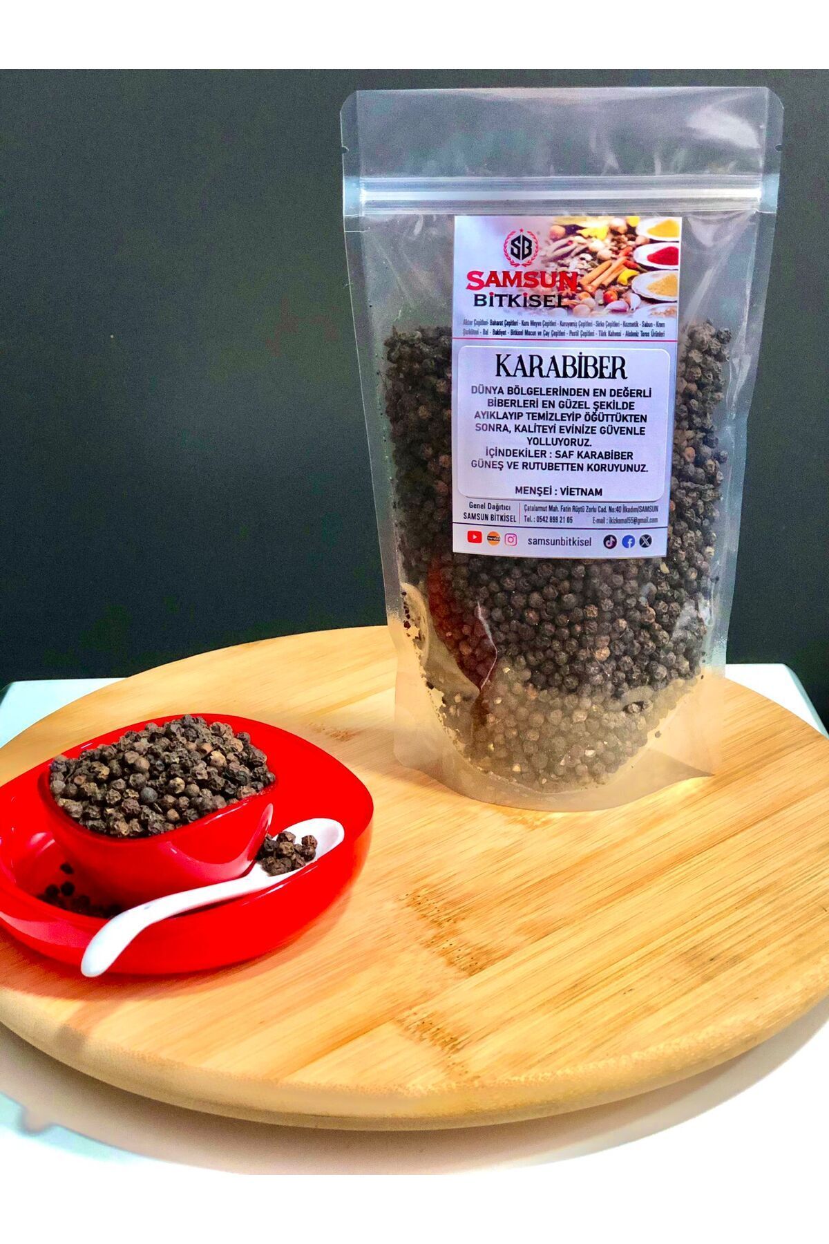 samsun bitkisel Karabiber Tane 500 Gram