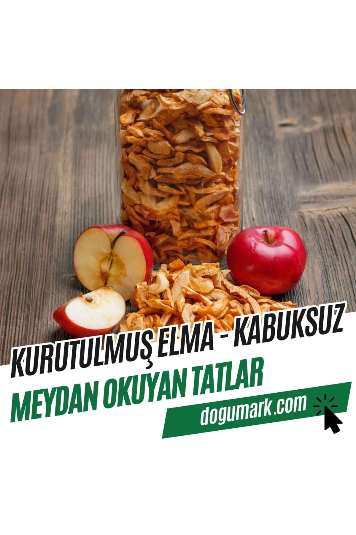 DoğuMark Kurutulmuş Elma - Kabuksuz (1 Kg)