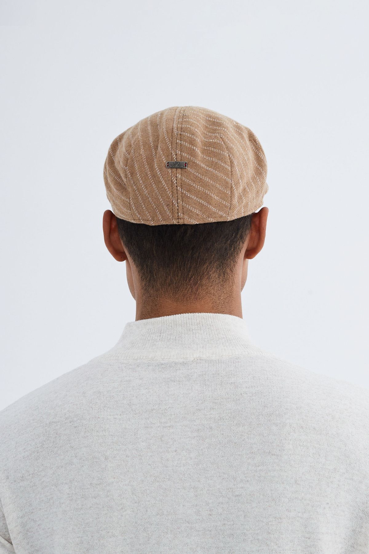 Nordbron-Men's Camel Line Pattern Thick Cap Textured Wool Durable Adjustable Strap Hat Askai 3