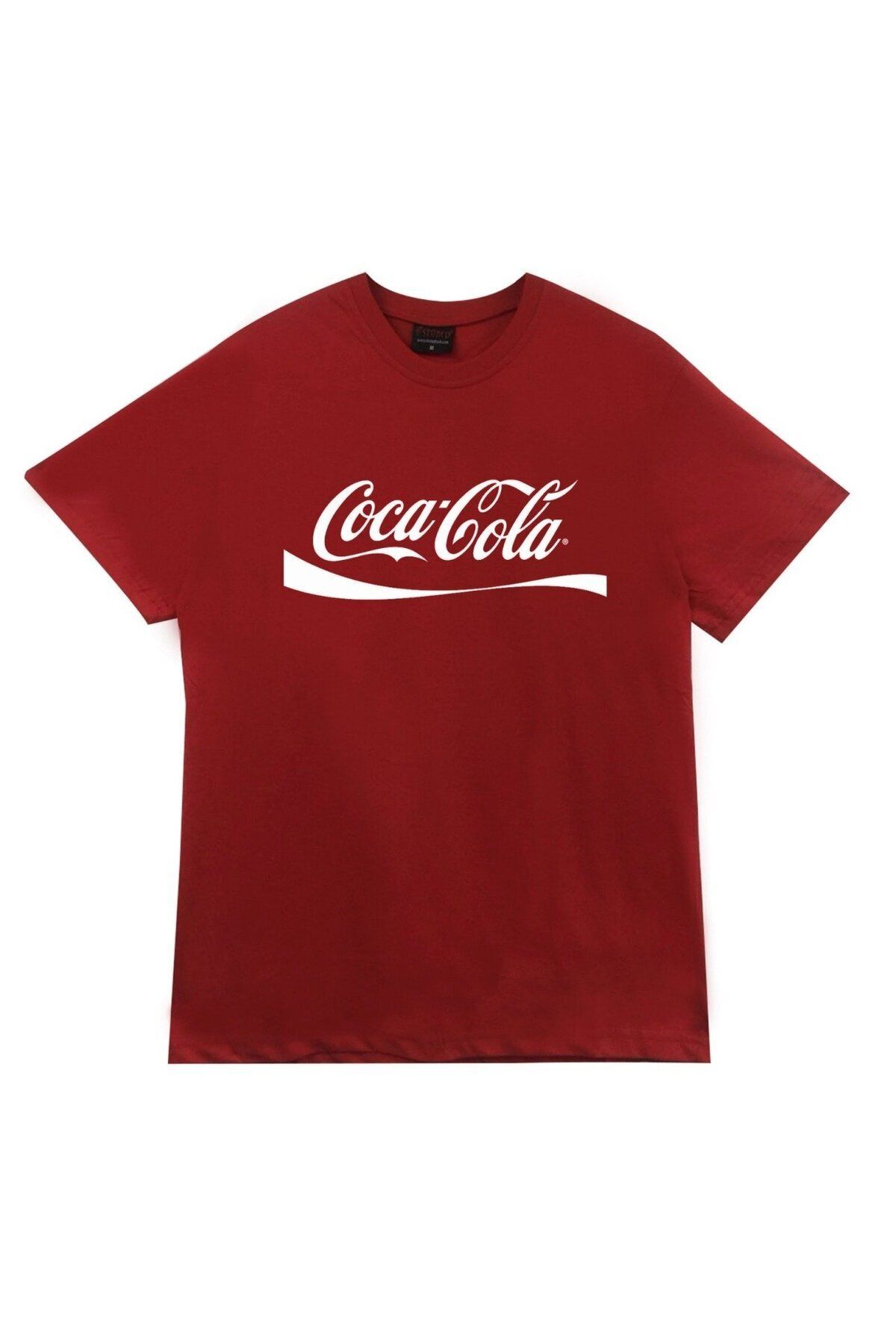 fame-stoned-Tricou roșu unisex 100% bumbac cu imprimeu Coca-cola 1