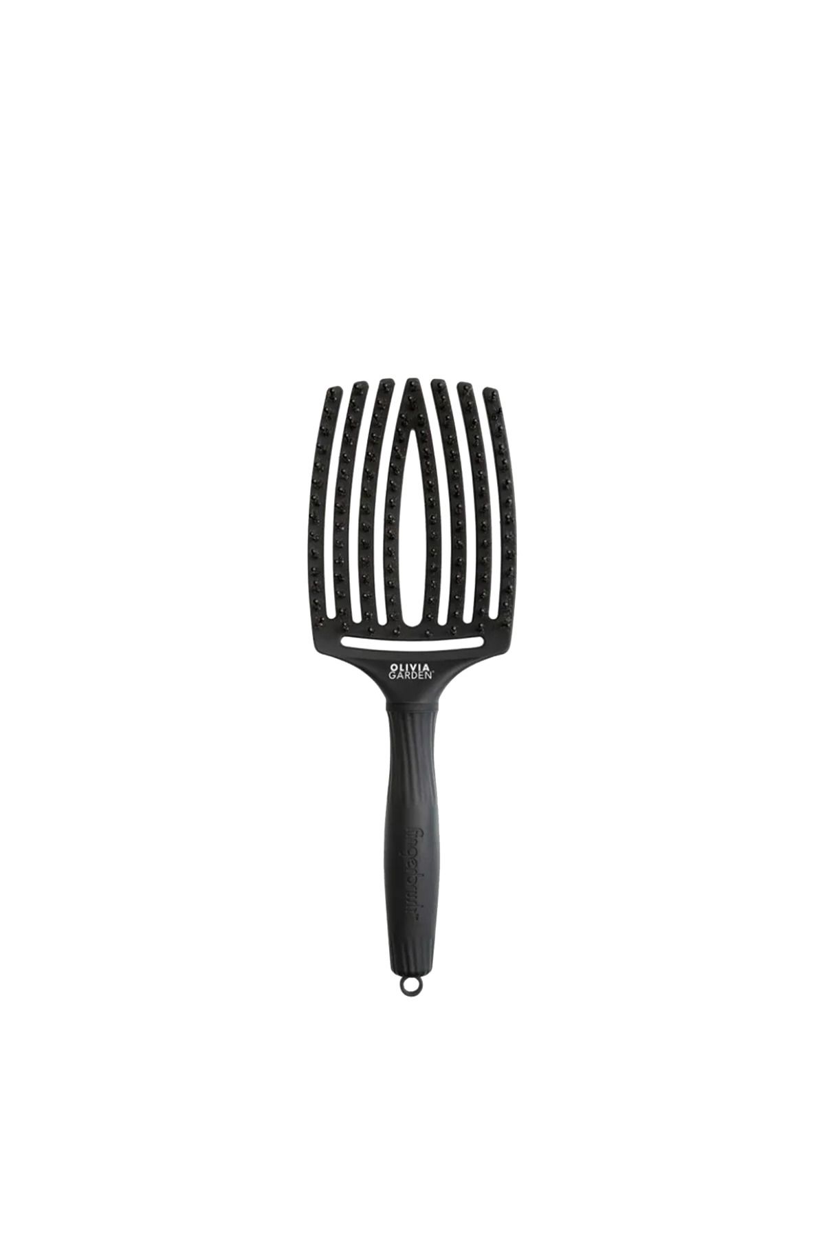 Fingerbrush Care Iconic Boar Nylon Full Black L Brush Olivia Garden
