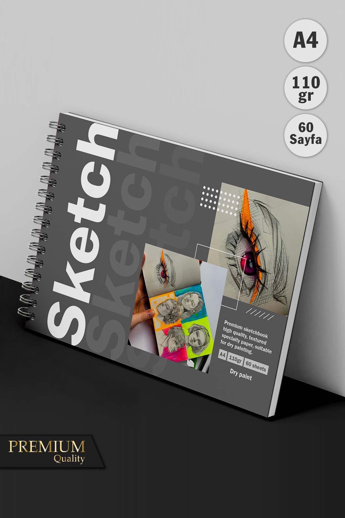 Copyrite Eskiz Defteri Sketch Book | A4 110gr, Sert Kapak | Resim