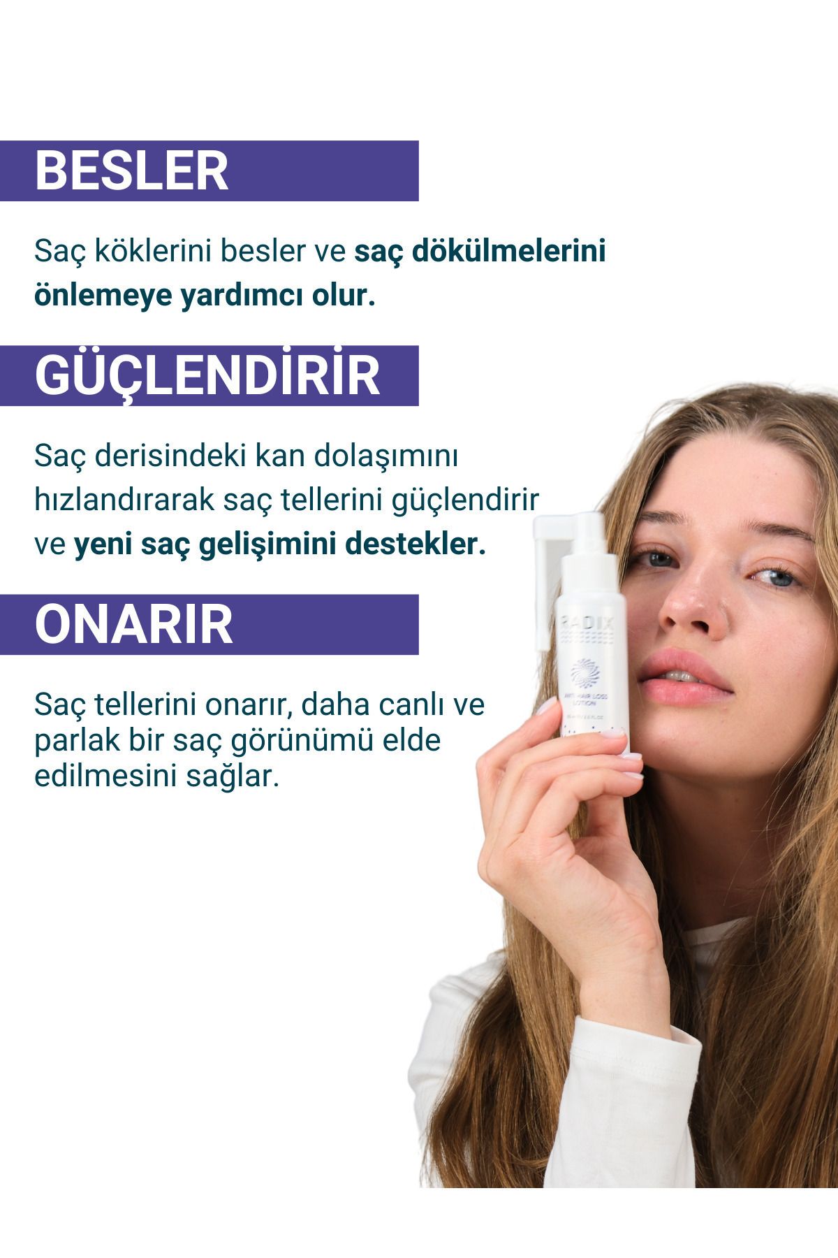 Radix Saç Dökülmesine Karşı Serum Sprey - Anti Hair Loss Lotion 60 Ml 8681877436226-4