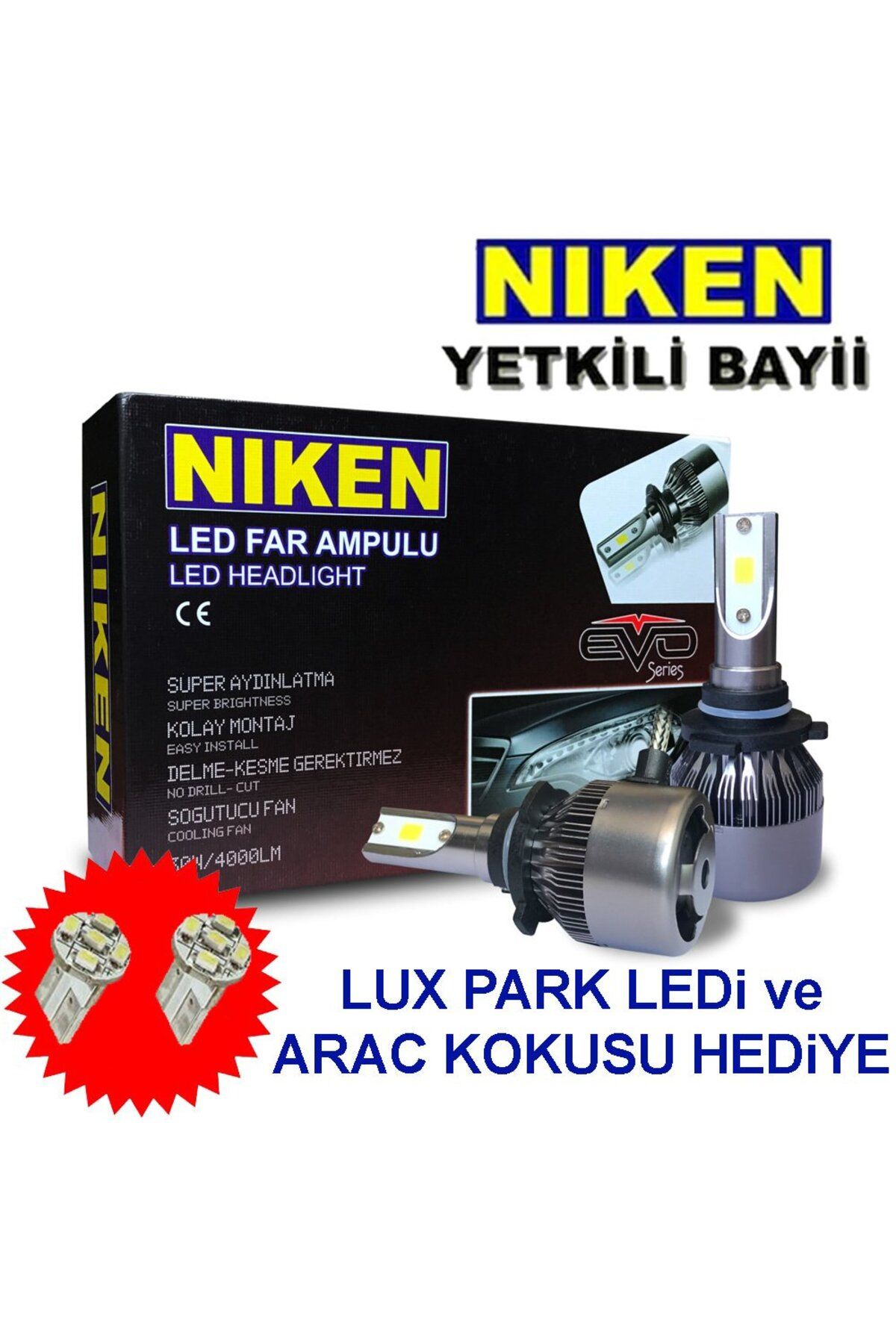 Niken H4 Led Xenon Far Ampulü Yeni Nesil Evo