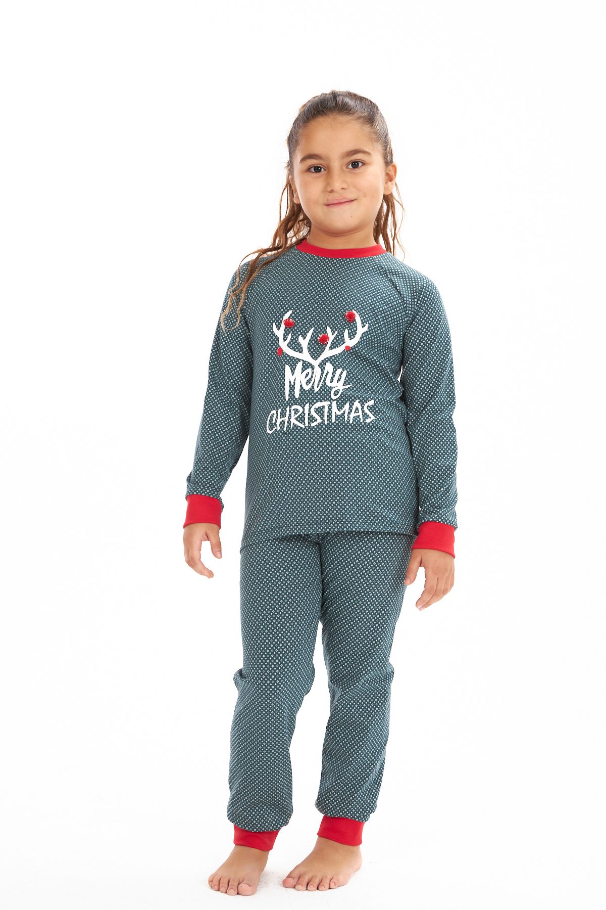 LILIAN Set De Pijamale De Familie Deer De Crăciun Fericit Vândut Separat Prețurile Sunt Diferite Unisex - 5-6 ani