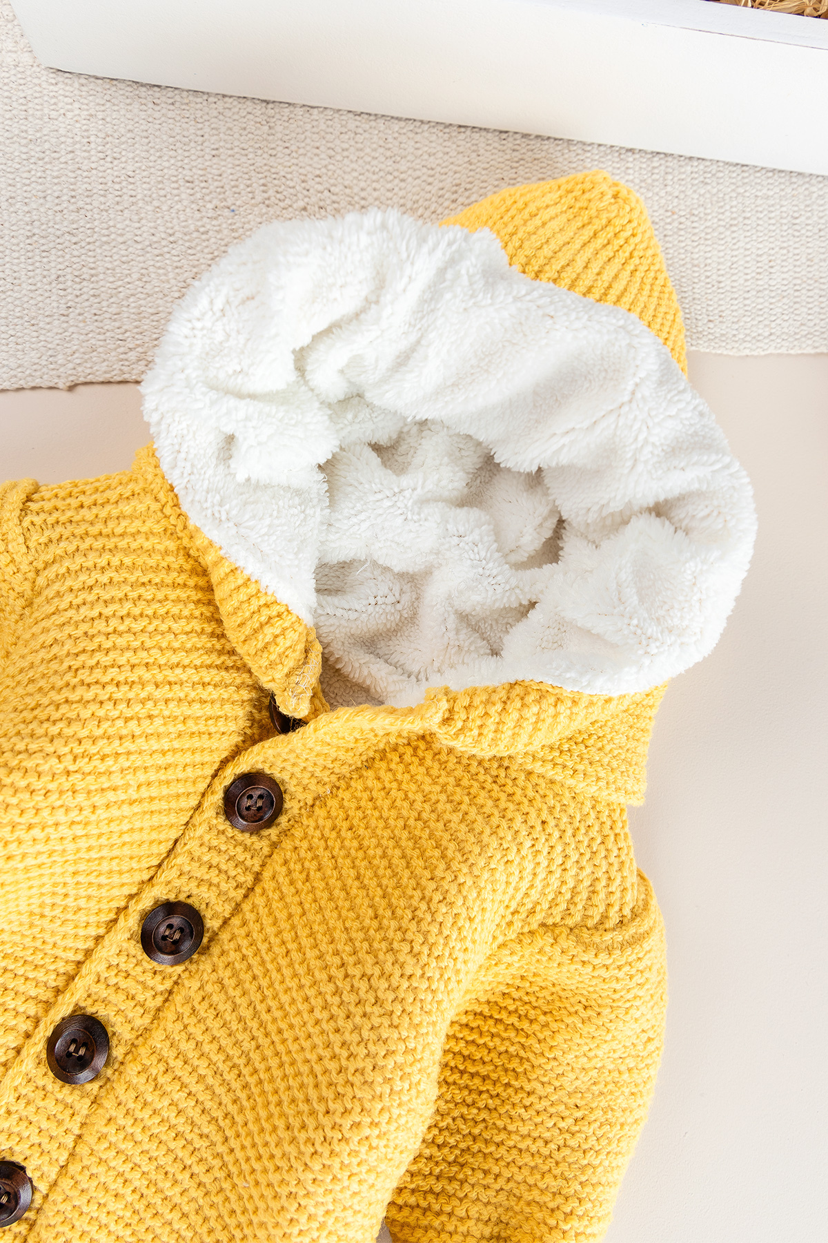 Babymod Triko Örme Welsoft Astarlı Kapüşonlu Kışlık Bebek Tulum fotoğrafı 5 (önizleme)