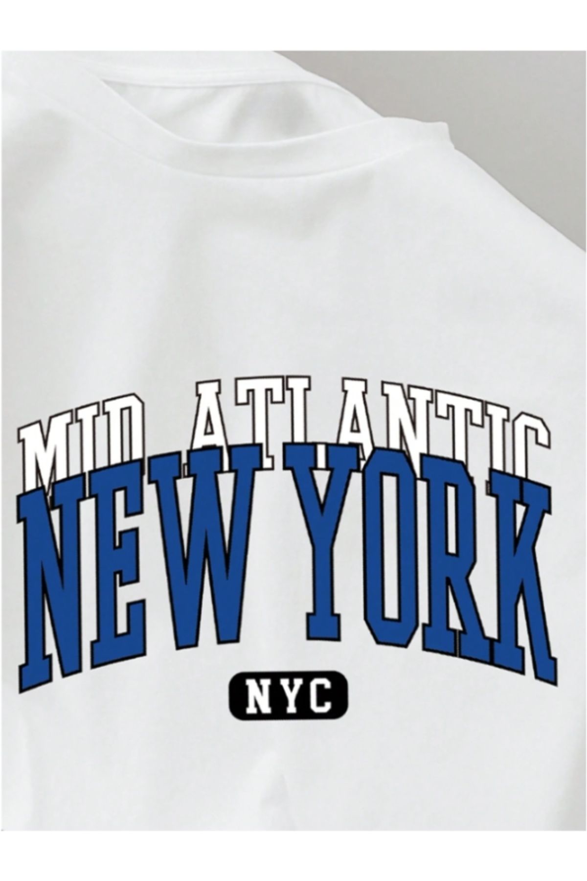 MOONBULL-Set tricou-short oversize unisex cu imprimeu New York 3