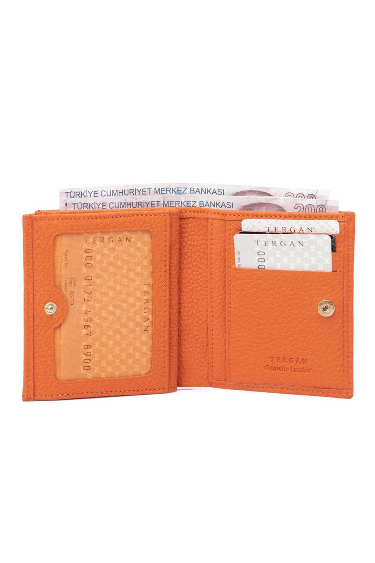 Tergan-Orange Leather Women's Wallet - S1Cb 00005627 -J35 2