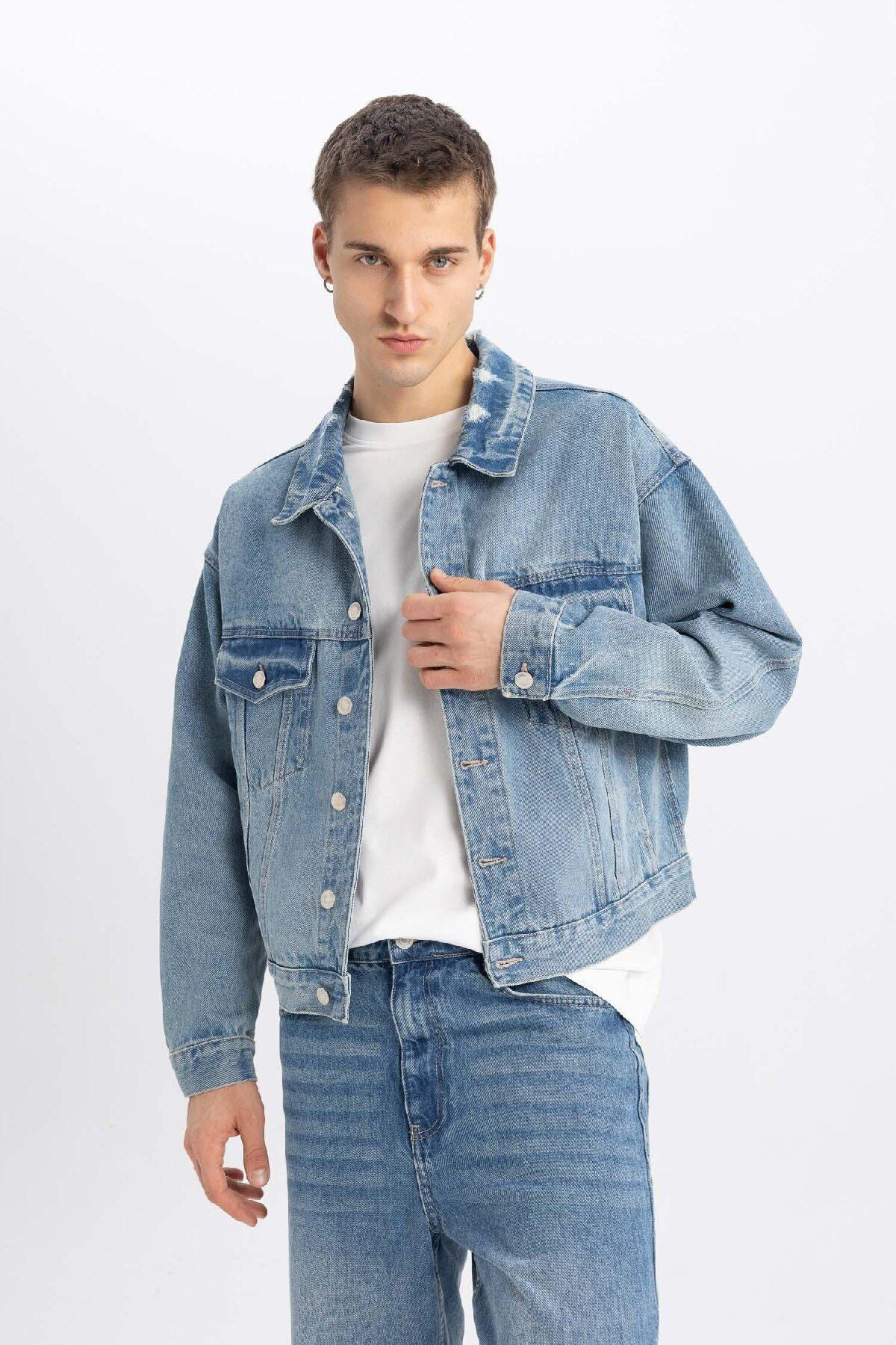 DeFacto Relax Fit DeFacto Jean Jacket Jean B5749ax24sp