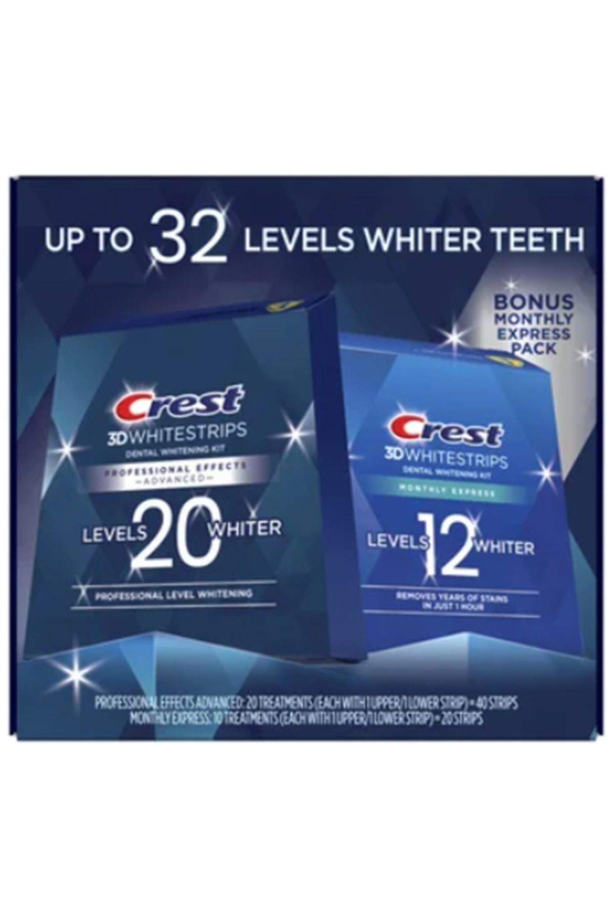 CREST 3D Whitestrips 40 + 20 Beyazlatma Bandi