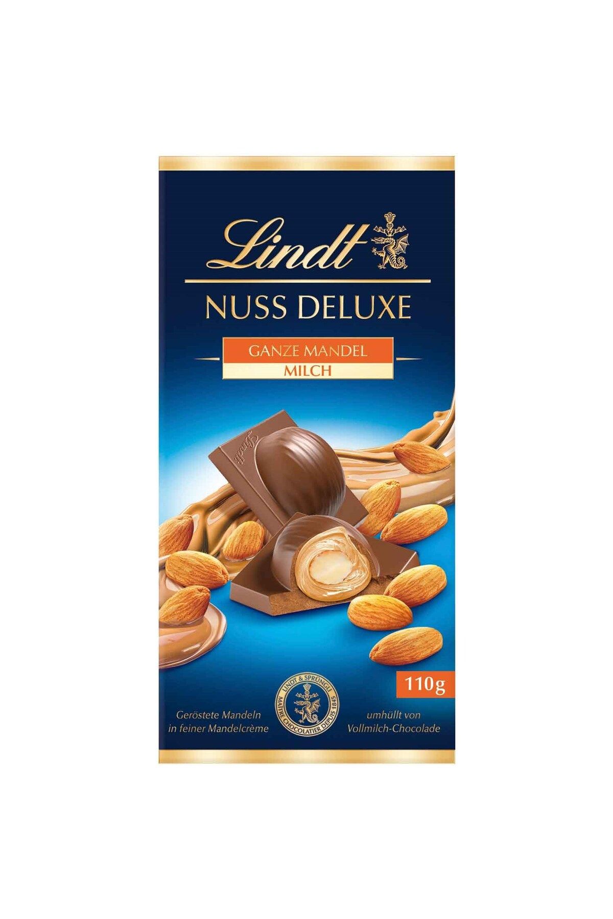 Lindt Nuss Deluxe Ganze Mandel Vollmilch Tafel 110g