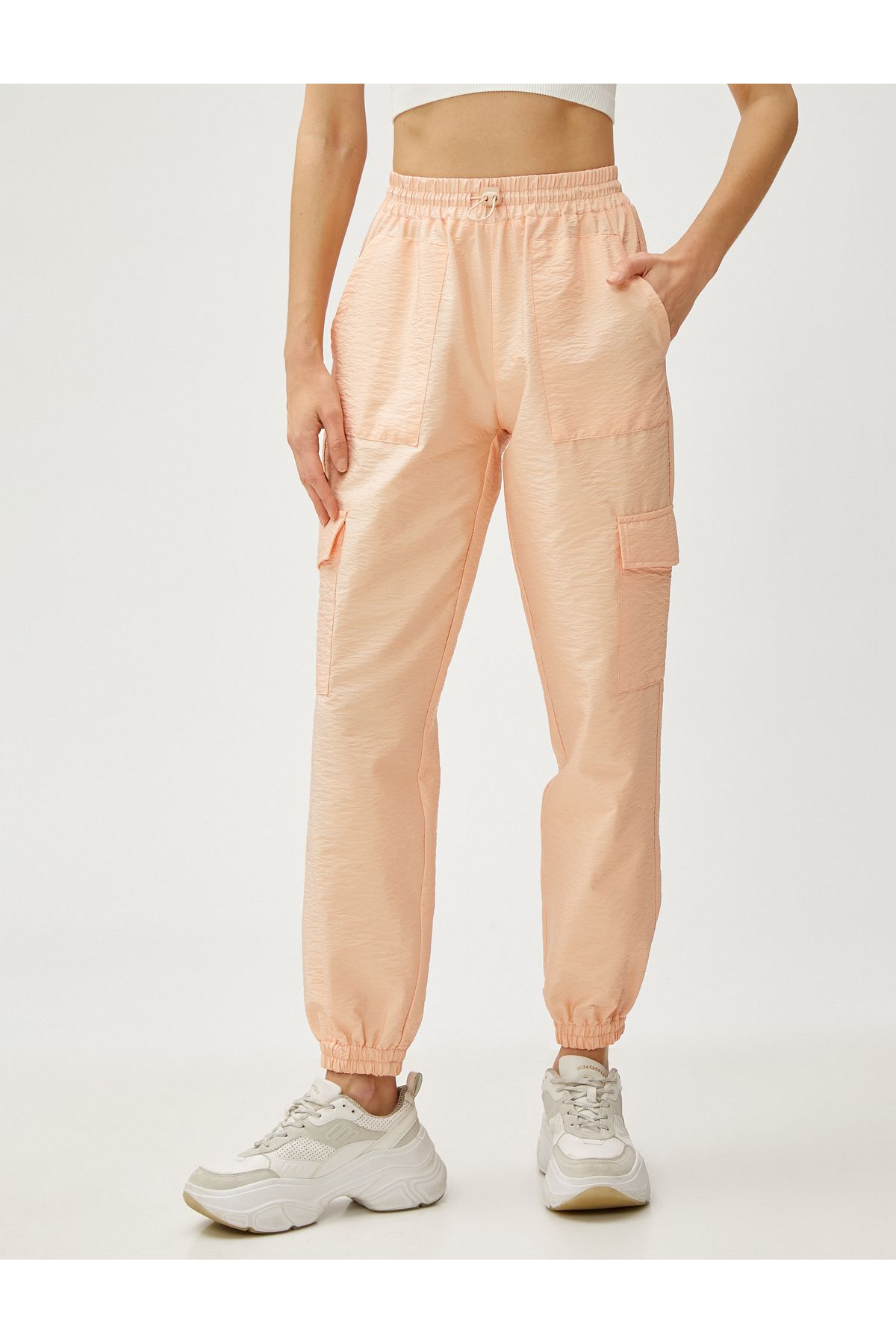 Koton-Parachute Jogger Pants with Pockets and Elastic Waist 3