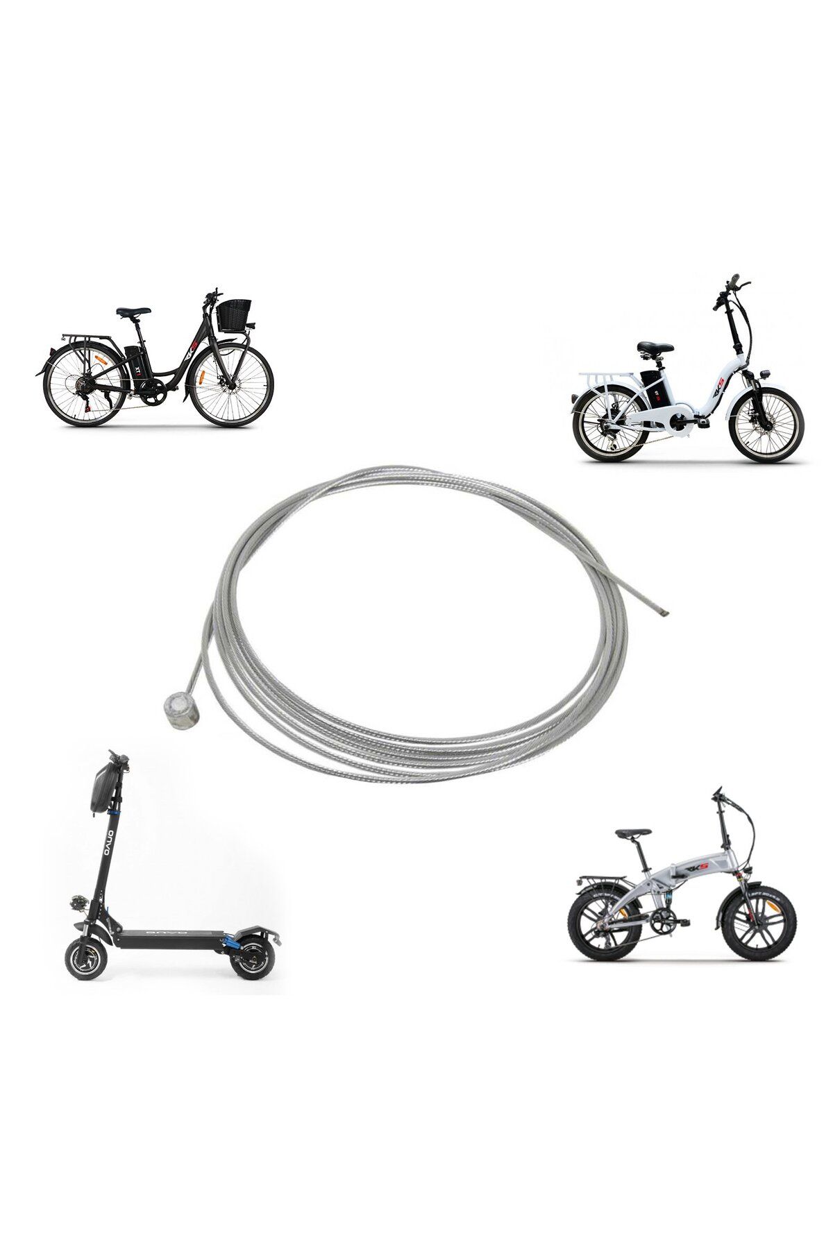 Bike And Art RKS SKYJET Kalın Teker Elektrikli Bisiklet E-bike Scooter Fren Teli 250 CM