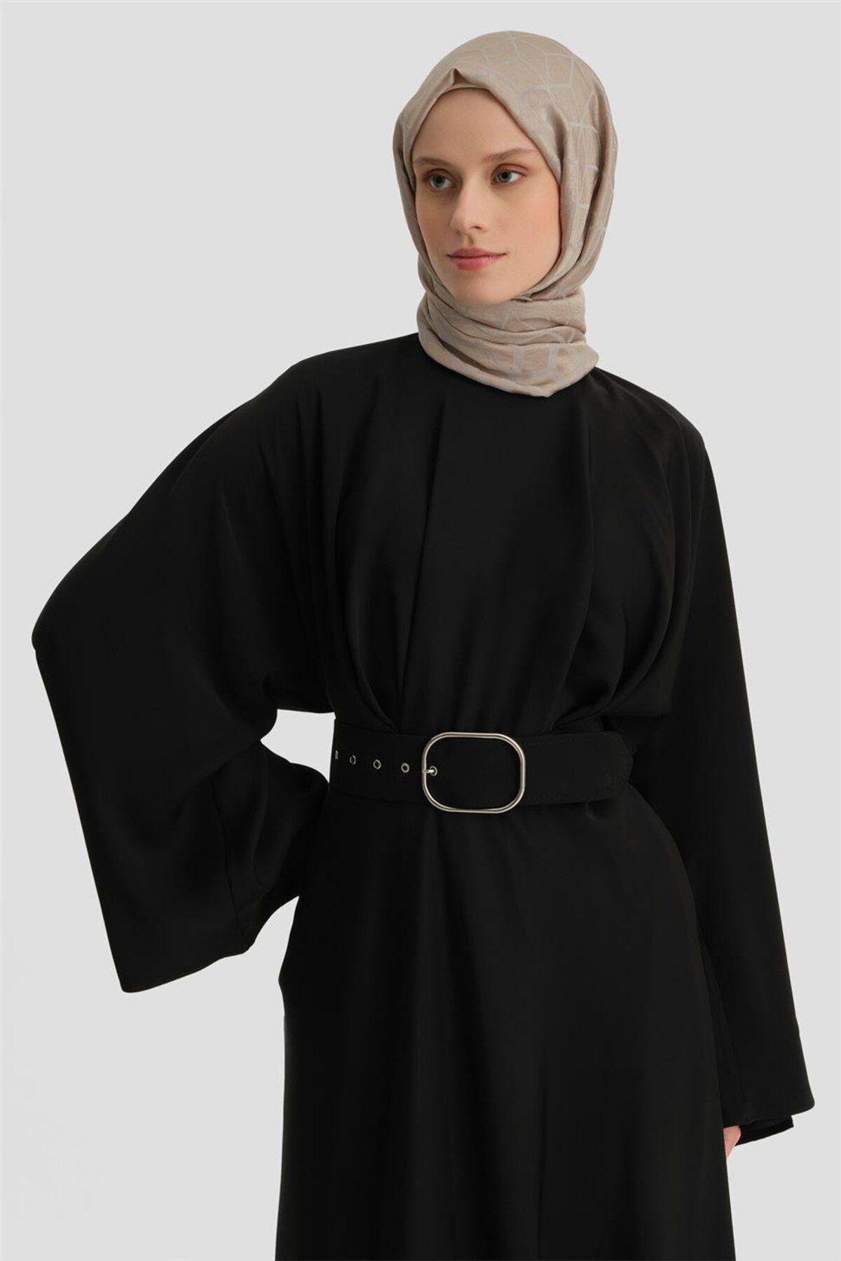 Armine-Black Thick Belt Dress - 24K9905 2