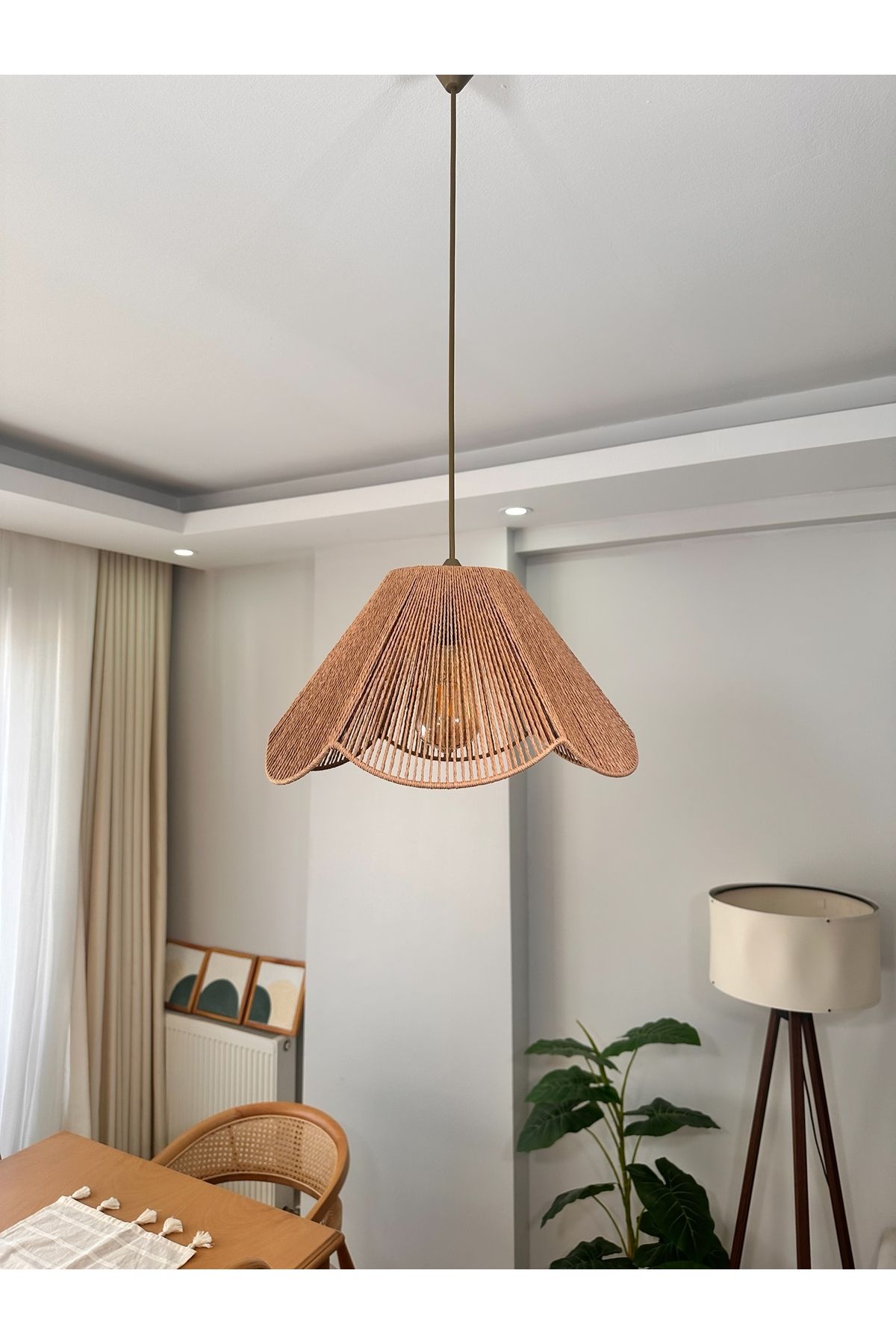 KorFam-Work Handmade Bohem Flower Shape Rustic Chandelier 5