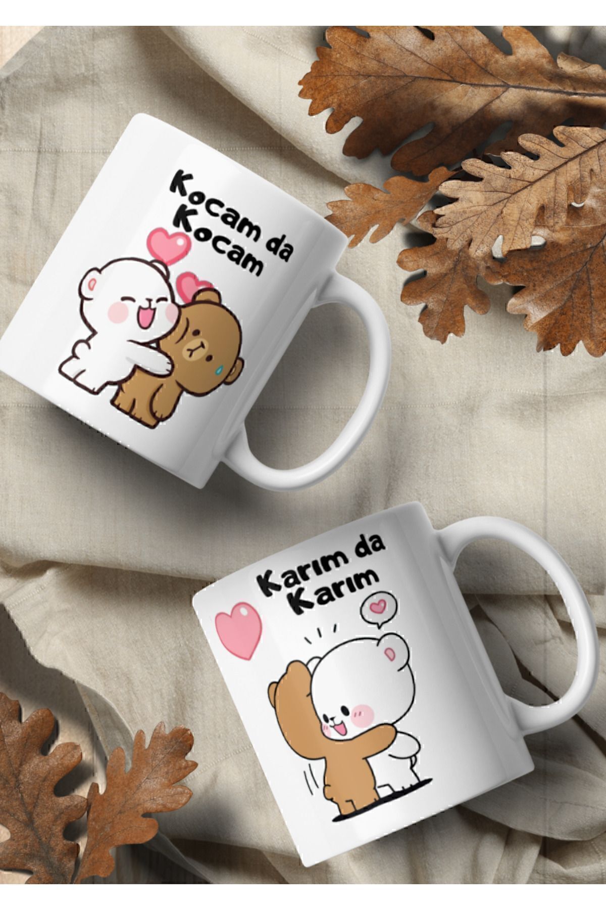 zanur Karımda Karım, Kocamda Kocam Yazılı Çift Bardak Kupa Cup Mug