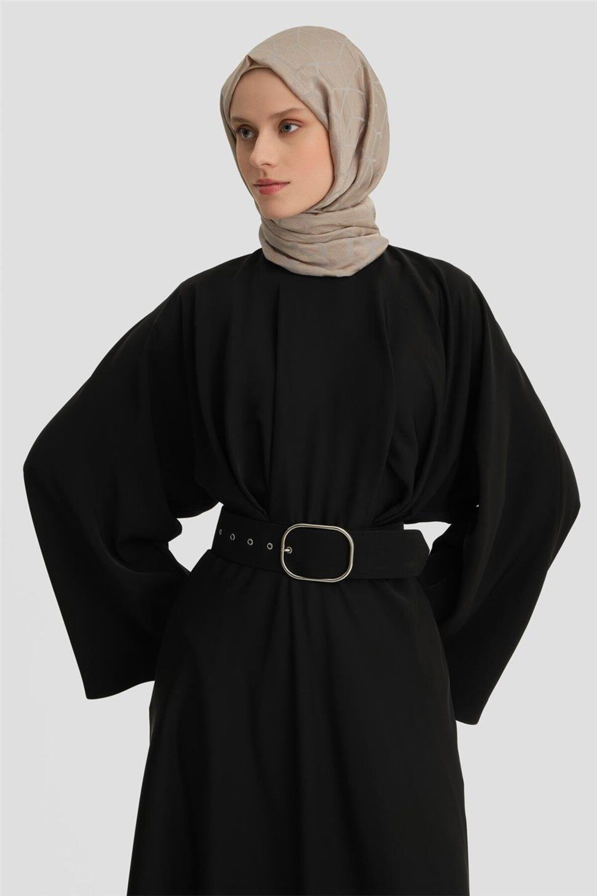 Armine-Black Thick Belt Dress - 24K9905 3